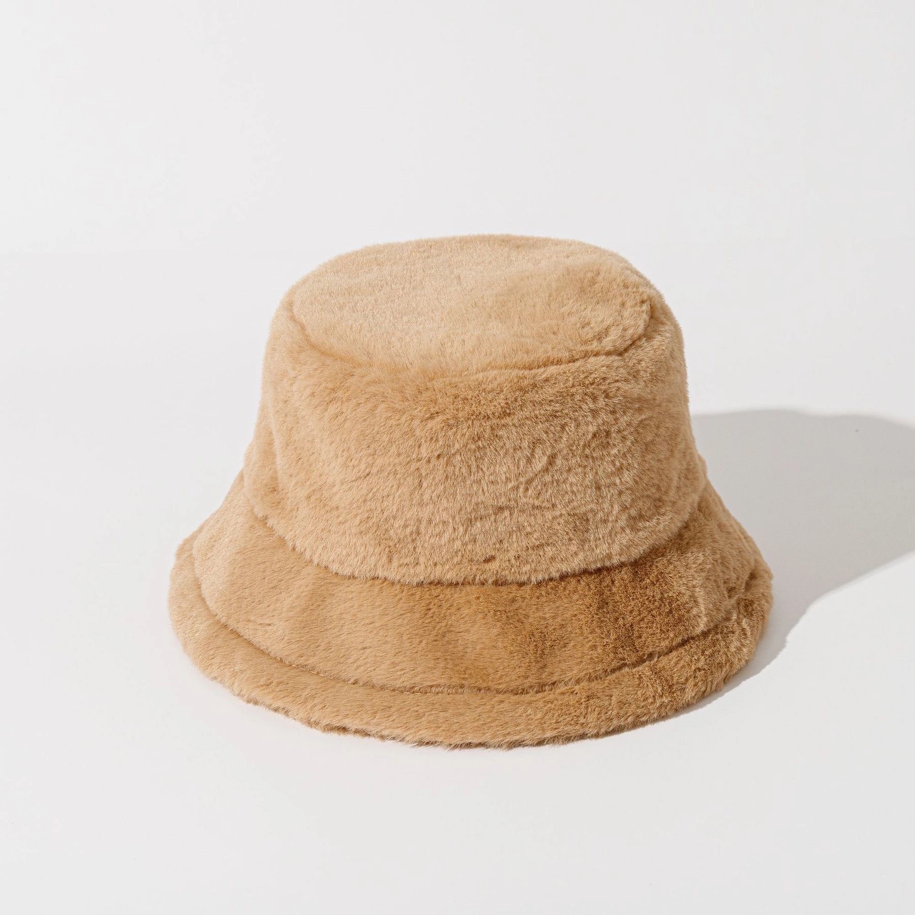 Color Block Fuzzy Bucket Hat 4