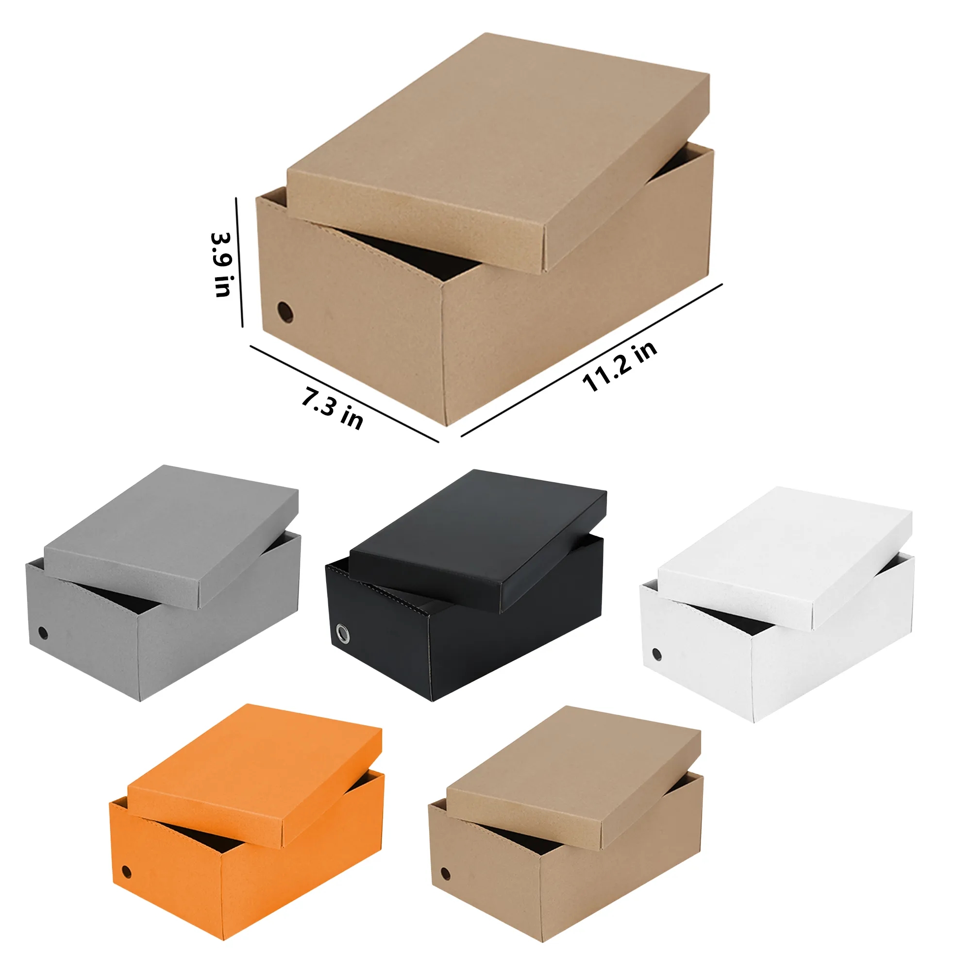 Kraft Paper Shoe Box Packaging, promotional household item with logo imprint 3