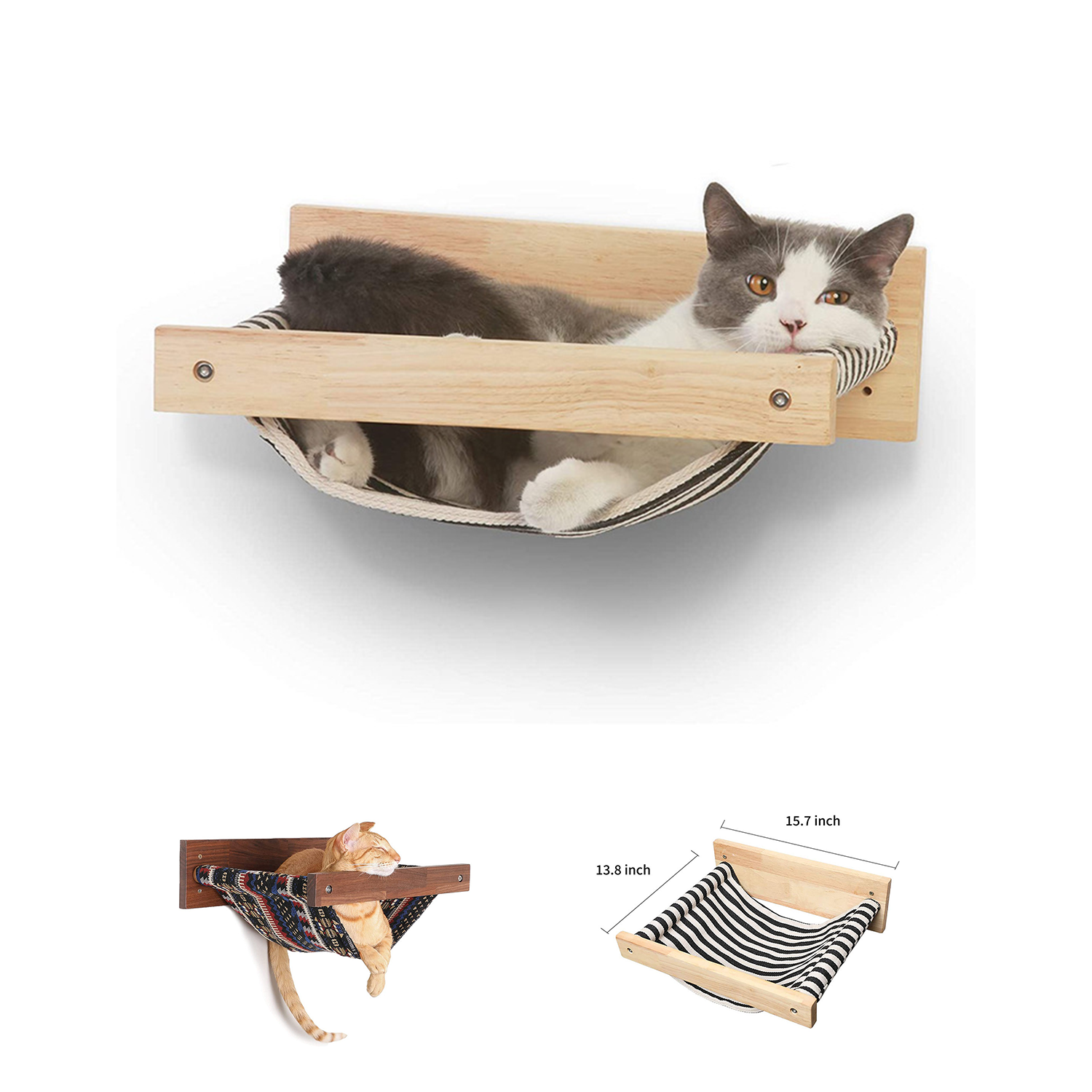 Hammock Wall Mounted Large Cats Shelf 4