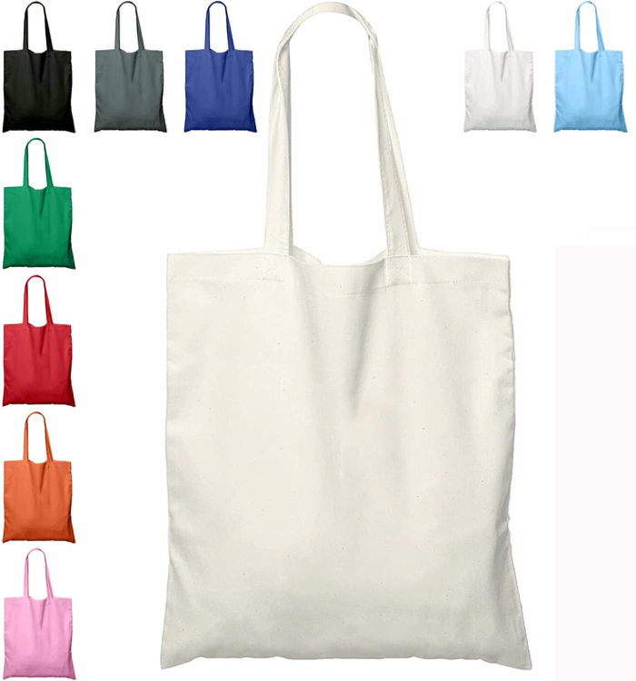 12 oz Cotton Canvas Reusable Tote Bags 6