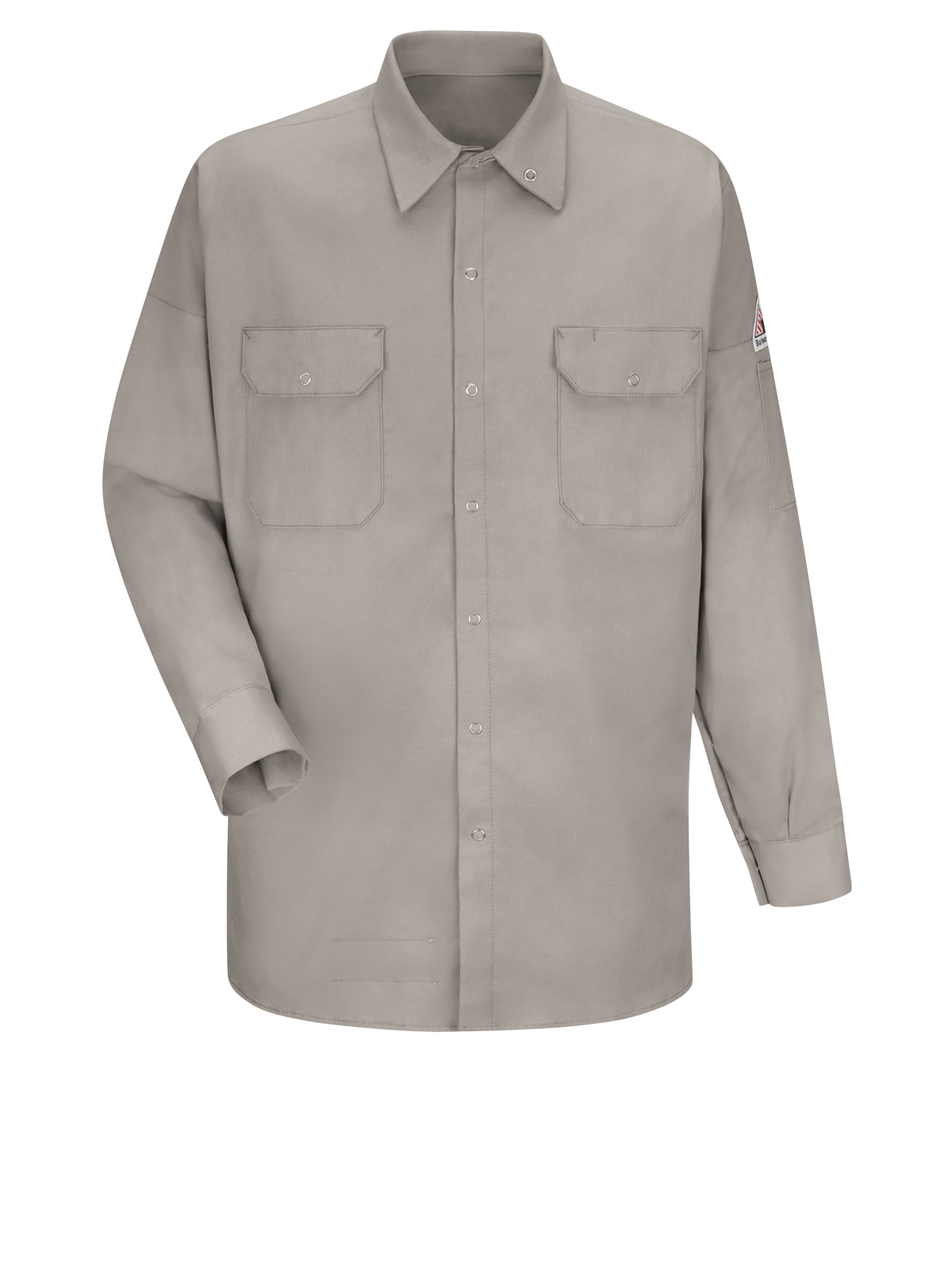 Bulwark - Work Shirt - Men's Long Sleeve Wrkshrt W/Grippers, Lined Slvs
