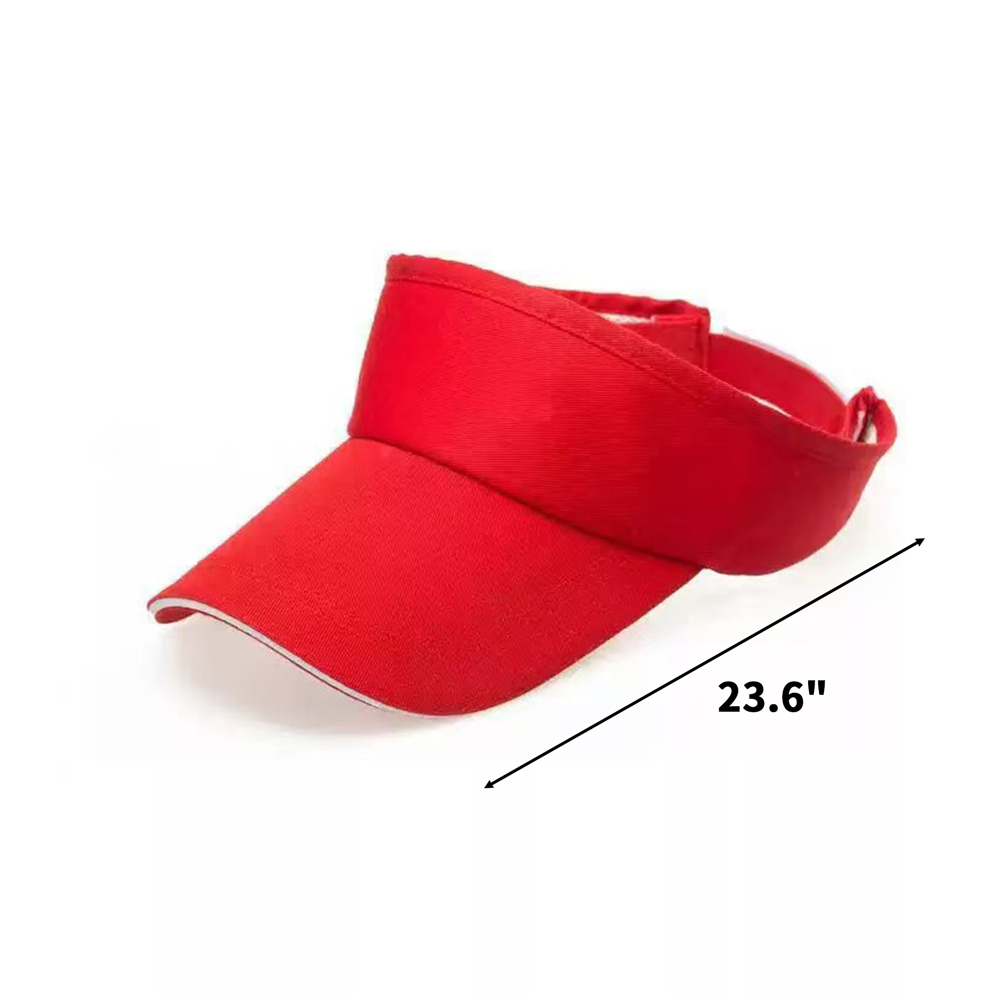 Cotton Sun Visor With Extended Brim 23.6" Diameter 3
