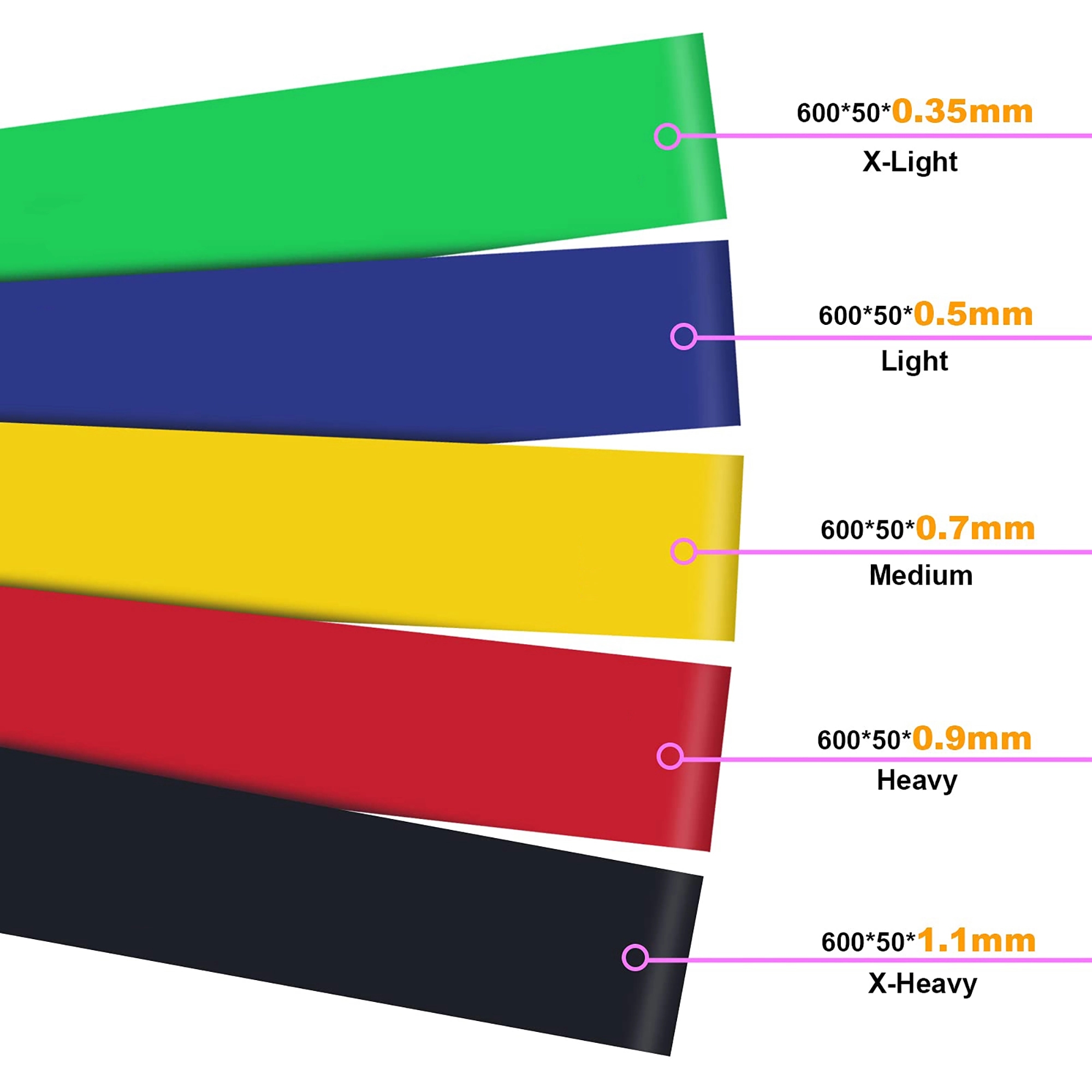 Exercise Resistance Band 5 PCS 8