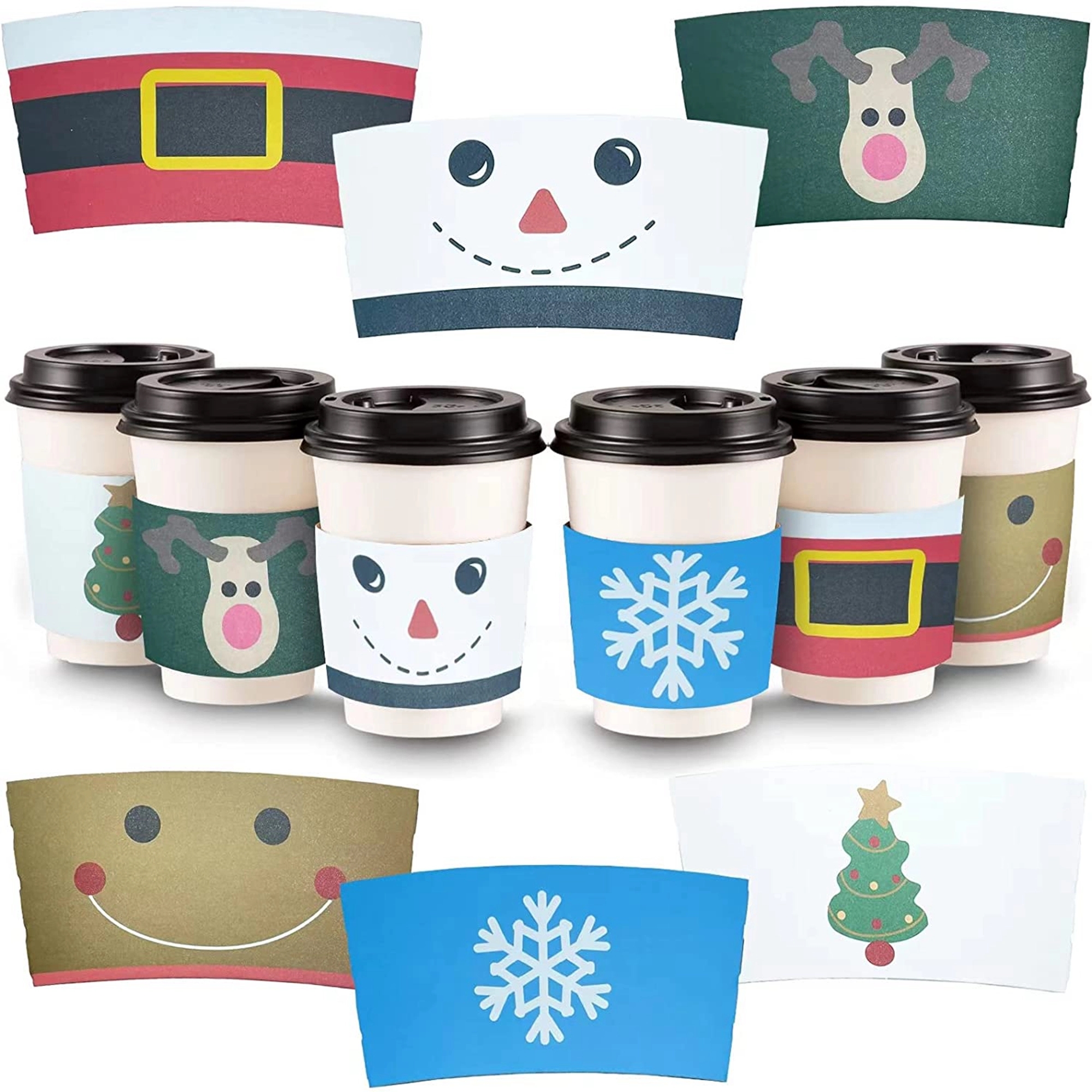 2 layers Kraft Paper Coffee Cup Sleeves 2
