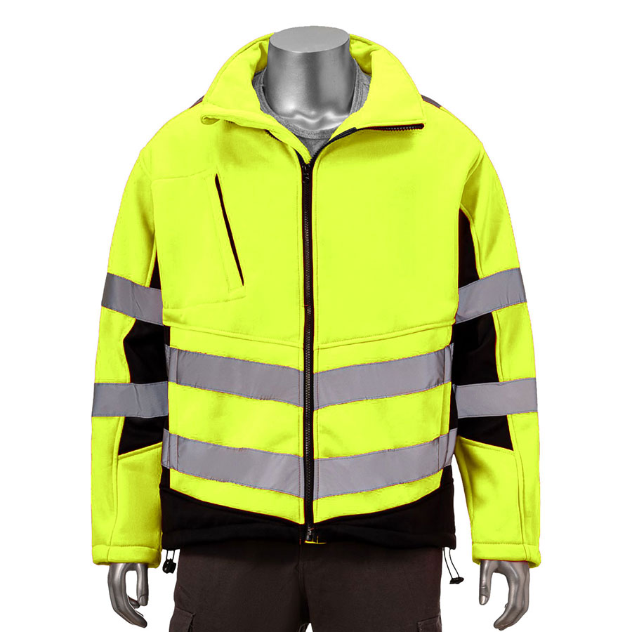 VISIPRO Reflective Safety Jacket with Black Trim - 280G Fleece - ANSI 107-2015 Class 3 4