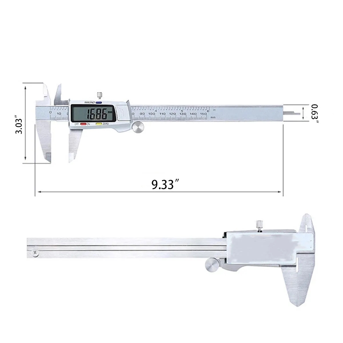 Stainless Steel Digital Vernier Caliper Measuring Tool 5