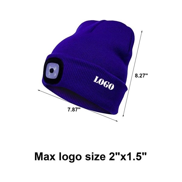 Beanie Hat With LED Light 3