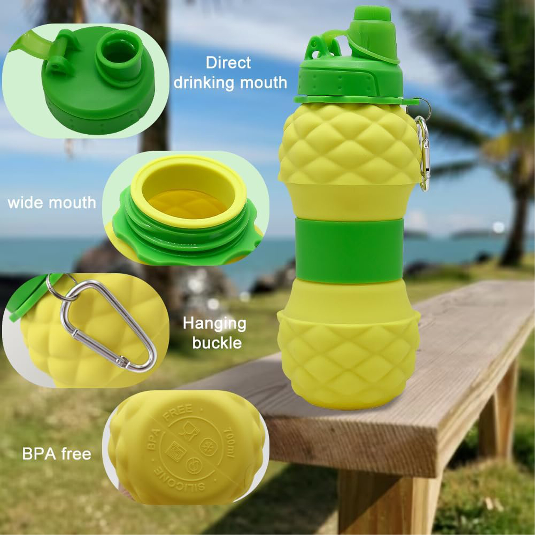 Foldable Silicone Water Bottle 7