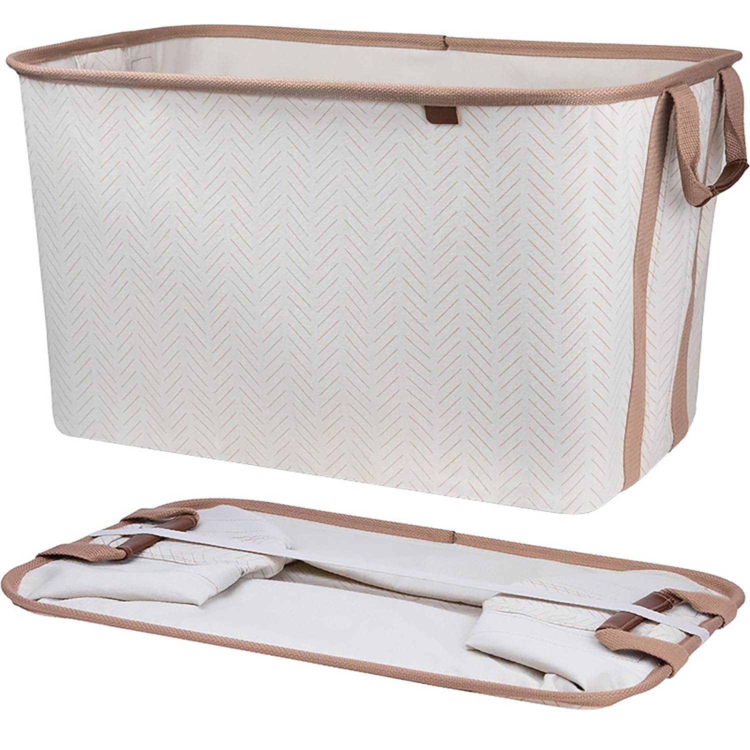 Foldable, durable and sturdy clothes storage basket. 3