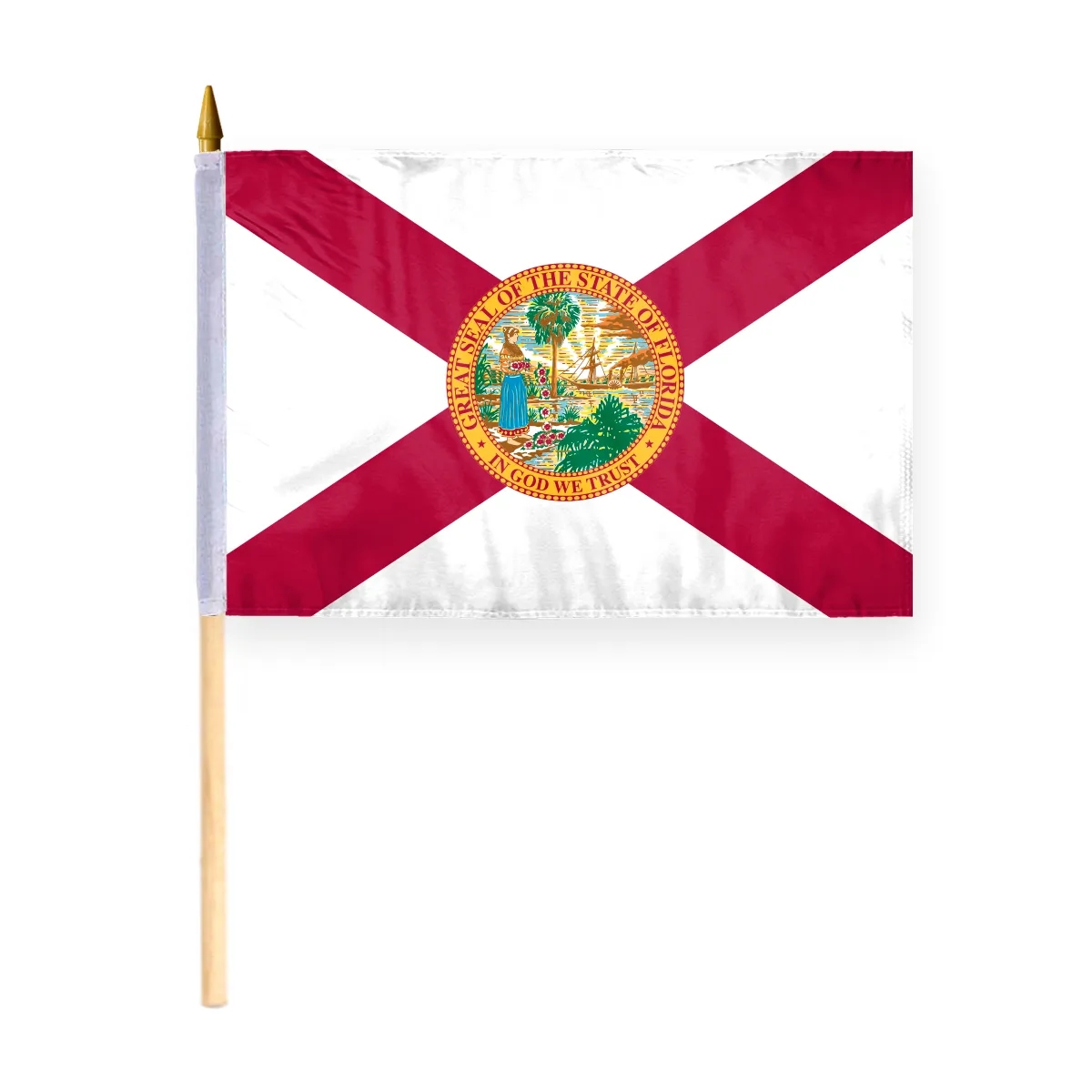 4"x6" & 12"x18'' Florida ePoly Printed Stick Flags 2