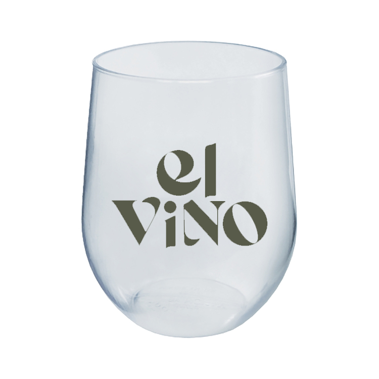 12 oz Plastic Stemless Wine