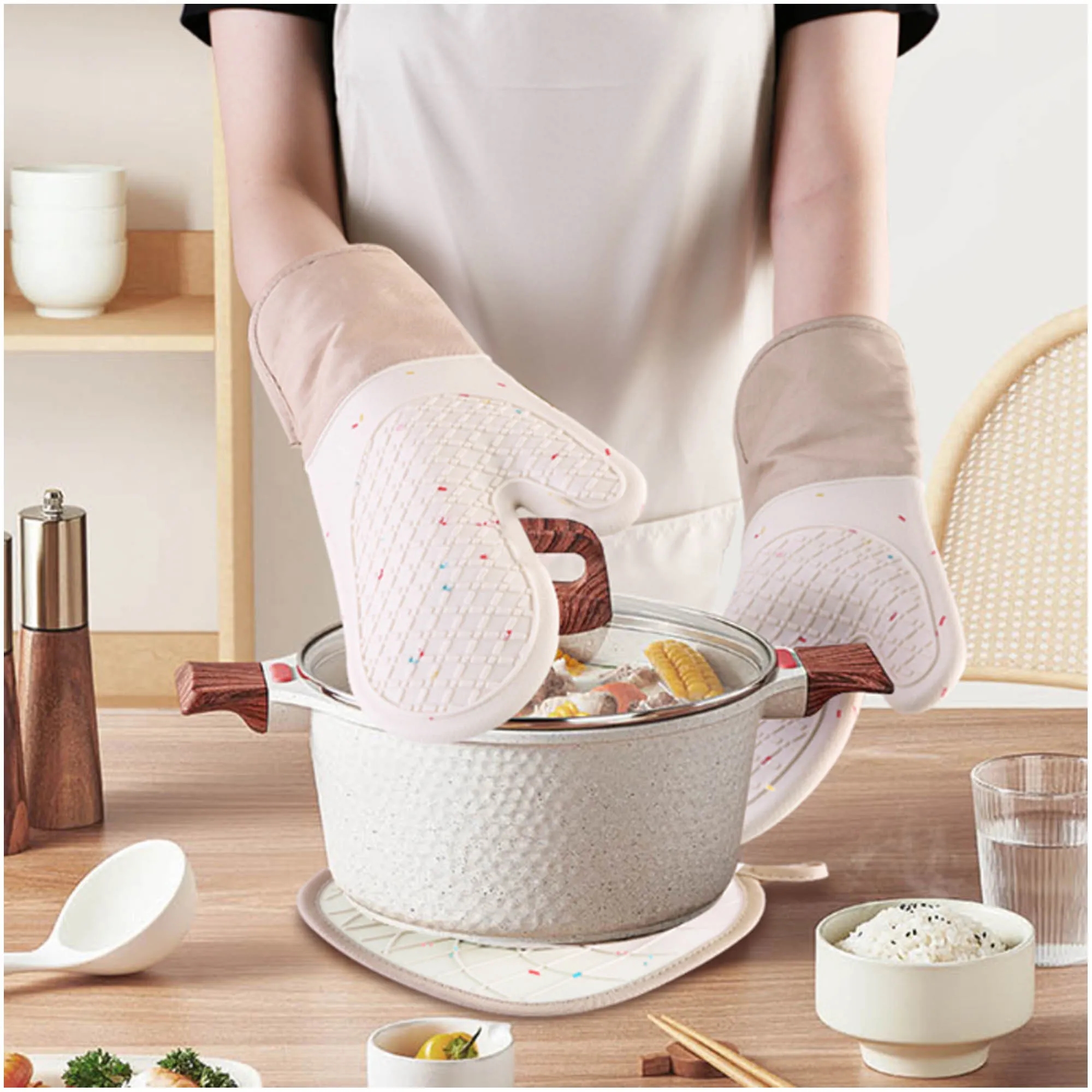 Heat-Resistant Silicone Oven Gloves 7