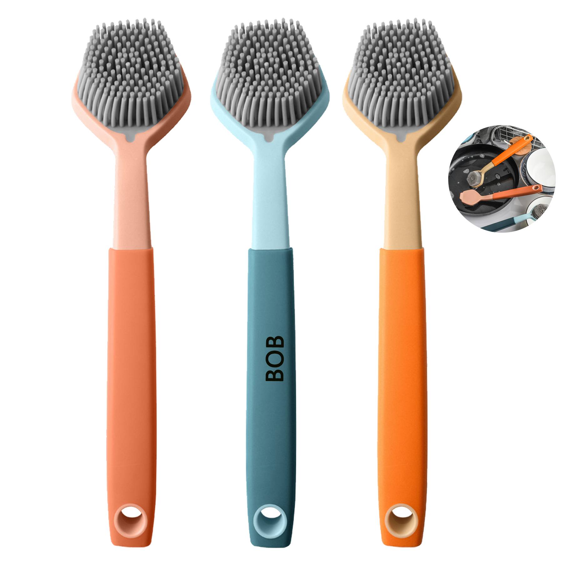 Kitchen Silicone Decontamination Cleaning Brush 4