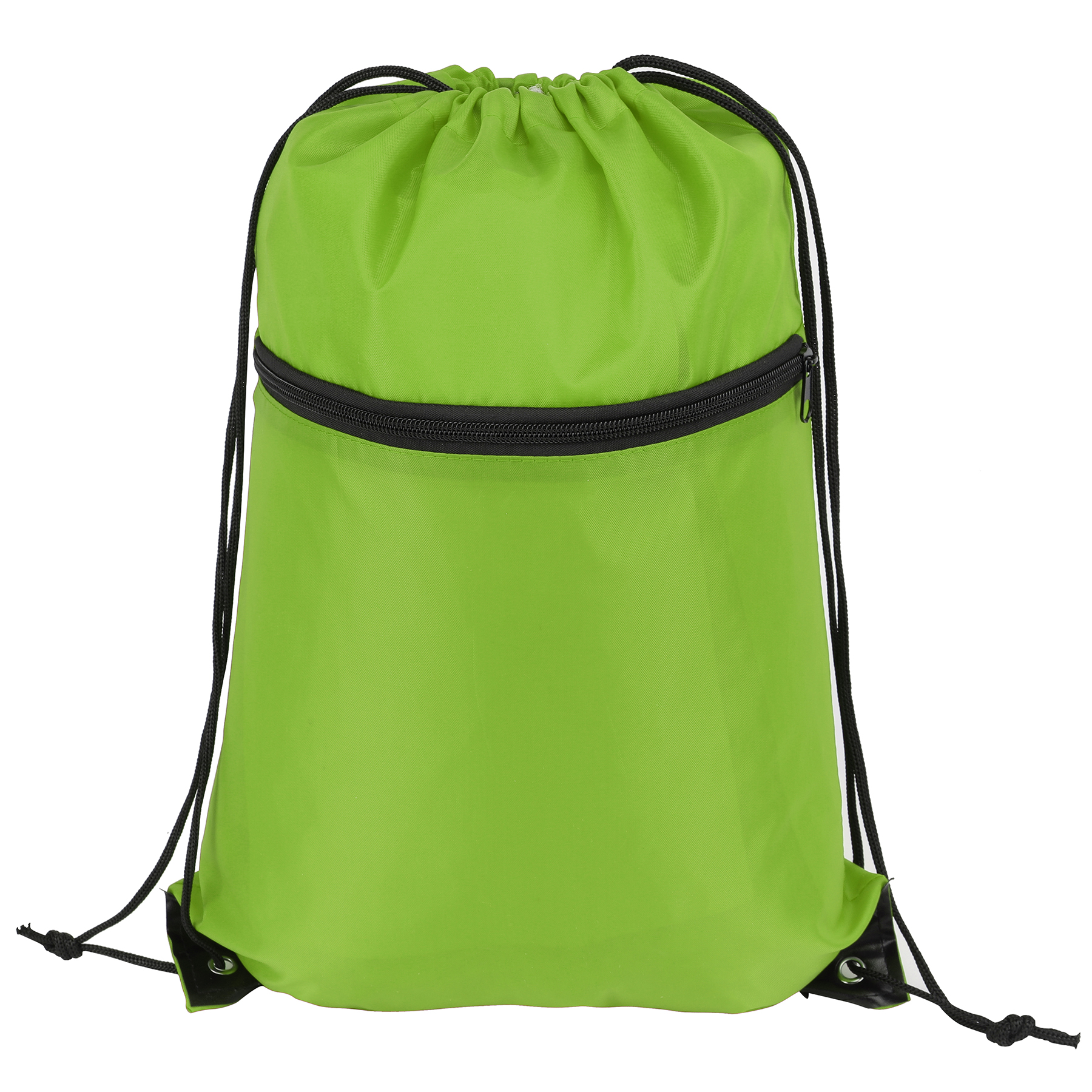 Sports Drawstring Backpack With Zipper Pocket (Ocean) 7