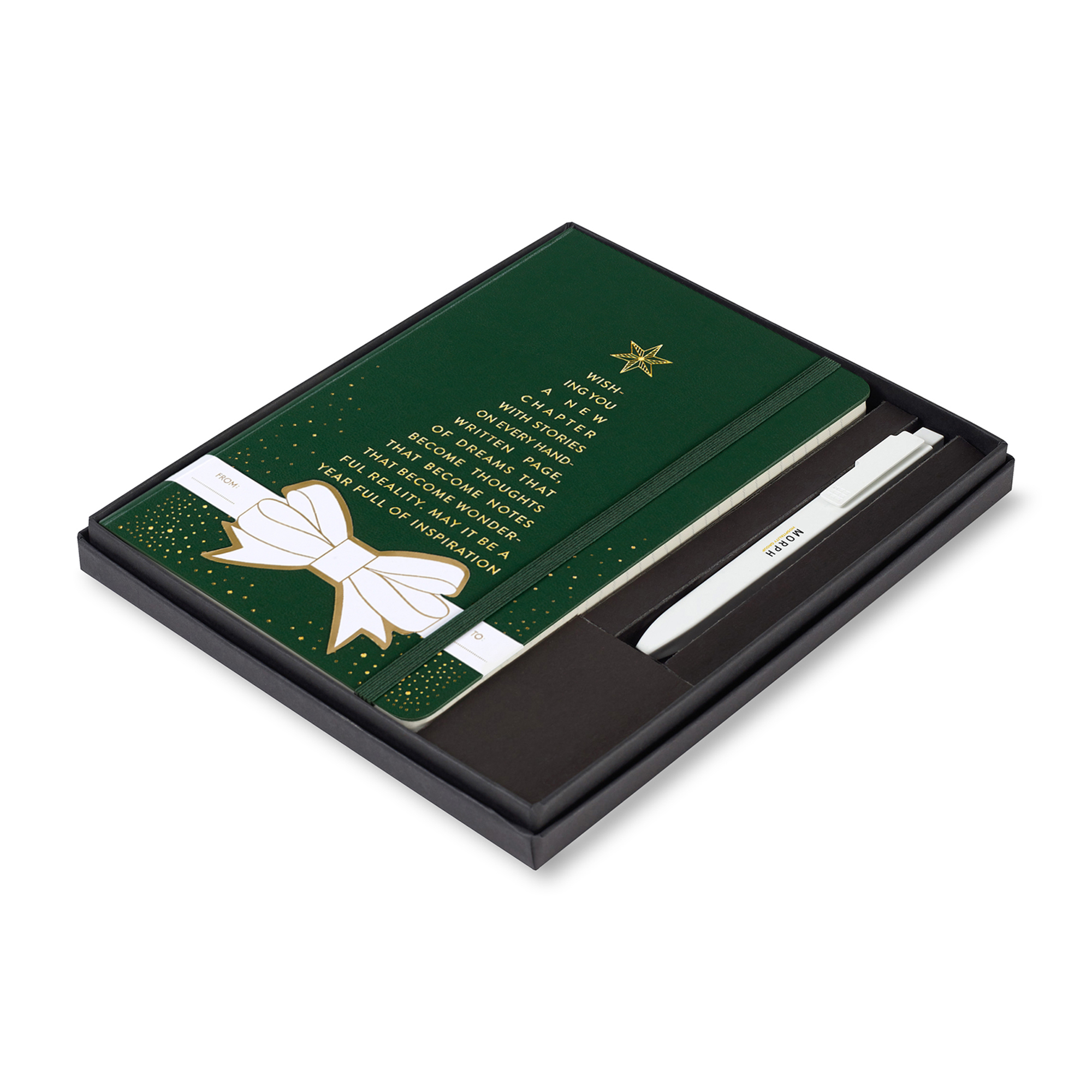 Moleskine® Hard Cover Holiday Notebook and GO Pen Gift Set 1