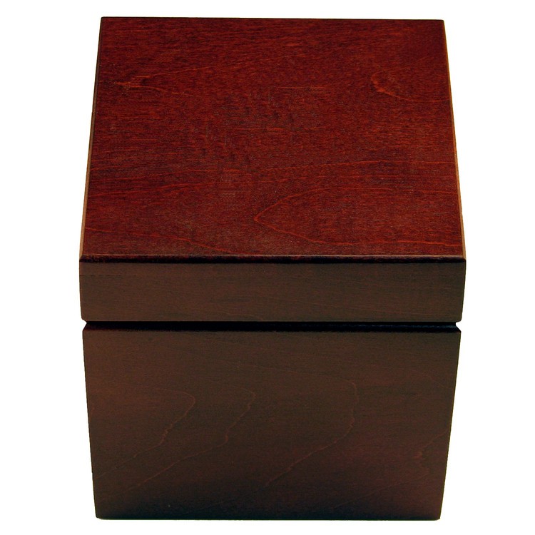 Wood Boxed 4 Metal & Leather Coaster Set 25