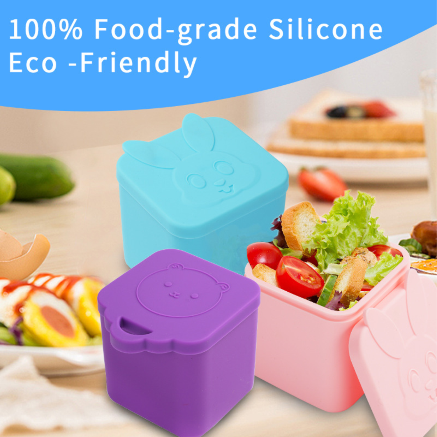 4oz Leakproof Silicone Food Storage Container 6