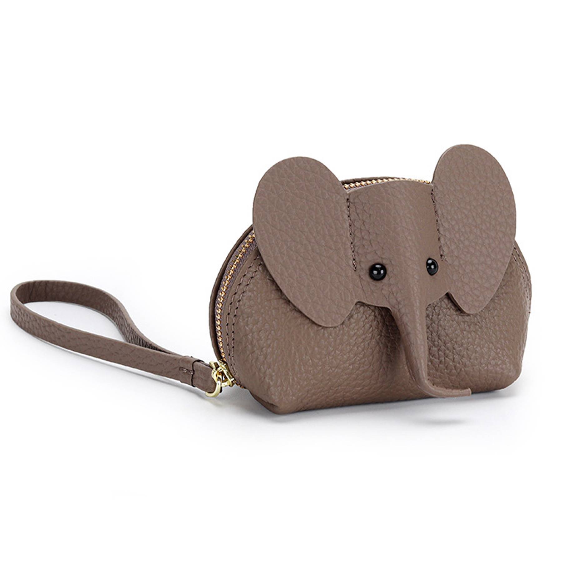 Genuine Leather Cartoon Elephant Mini Coin Purse Wallet 8