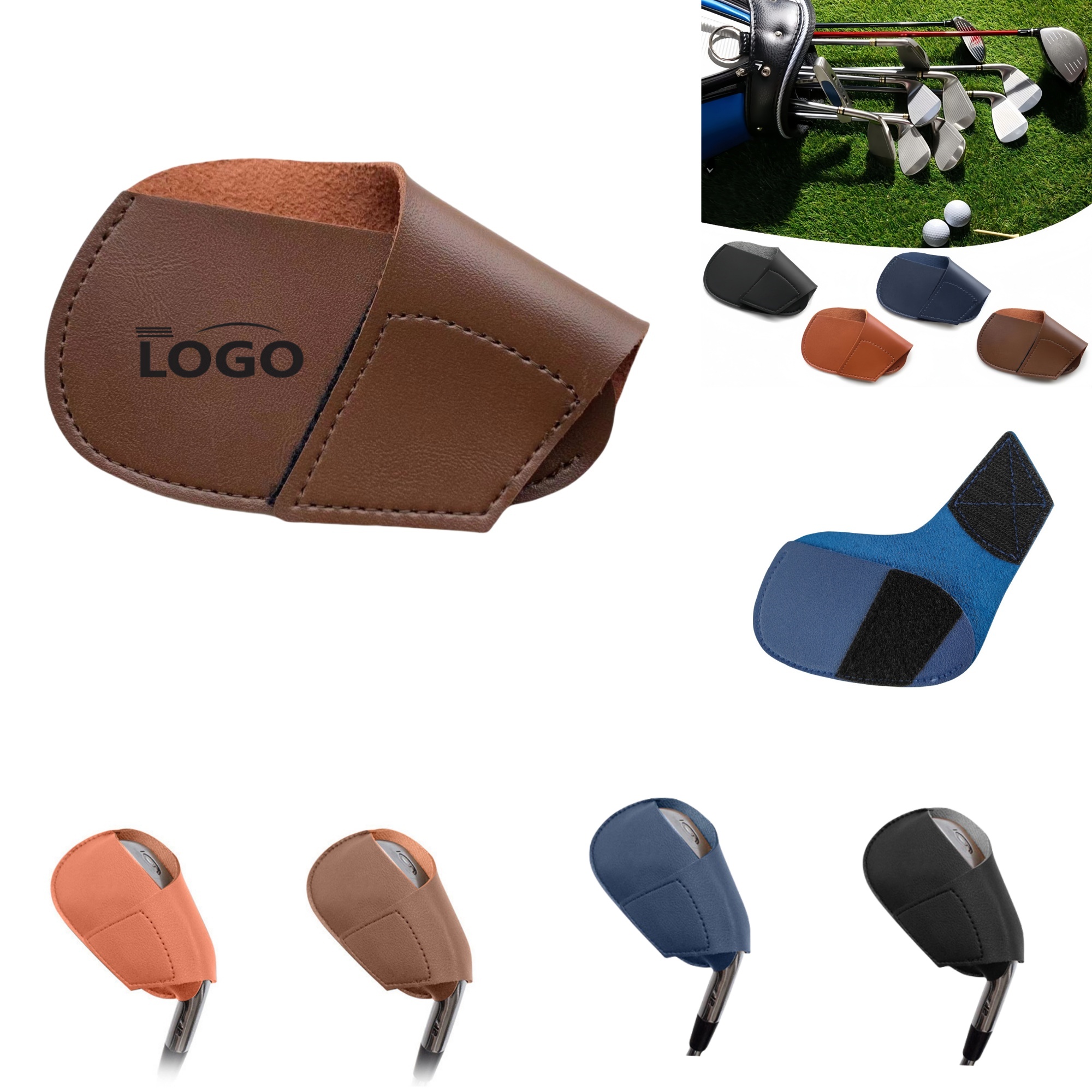 PU Leather Golf Club Protective Cover 2