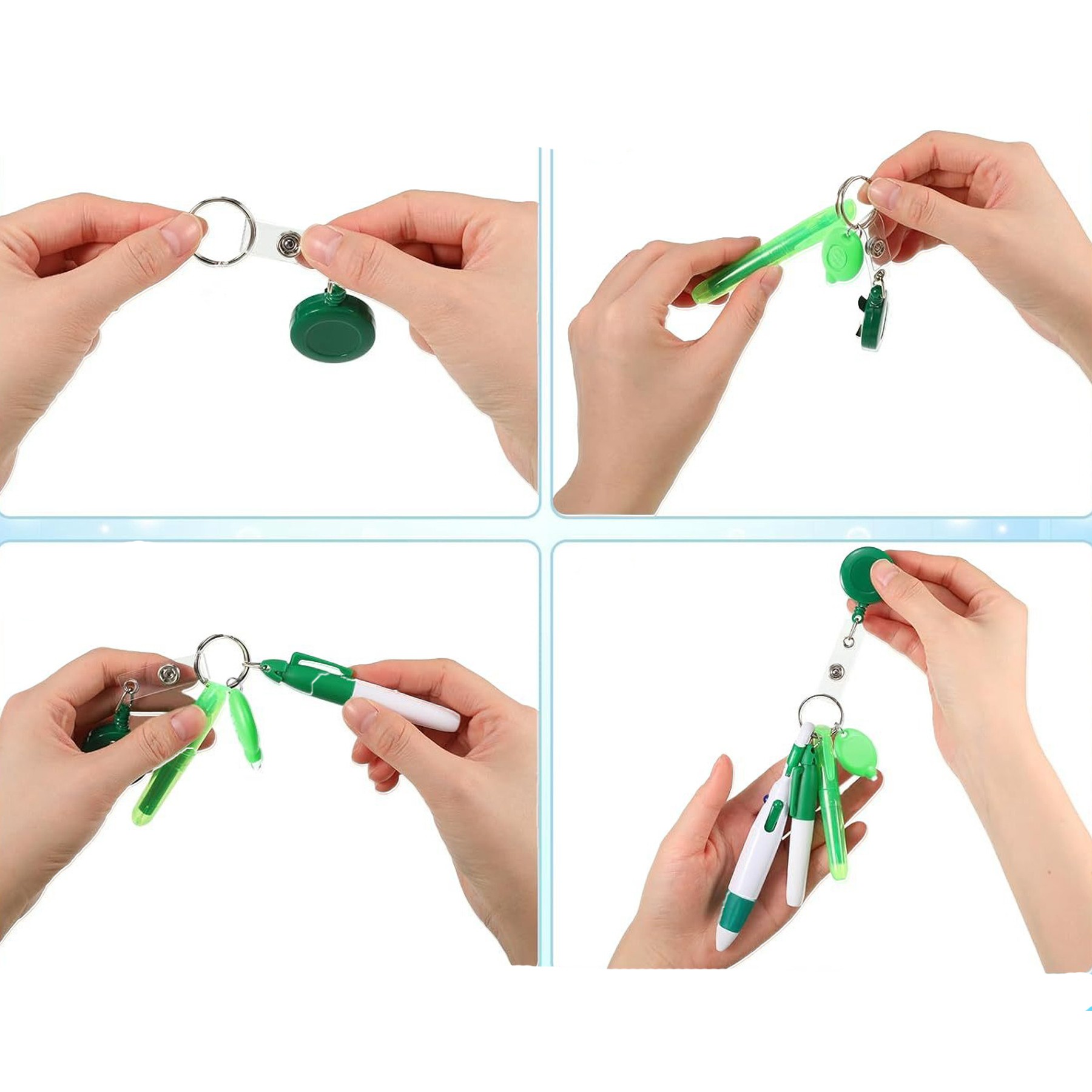 Nurse Pen Set with Retractable Scroll and ID Buckle 4
