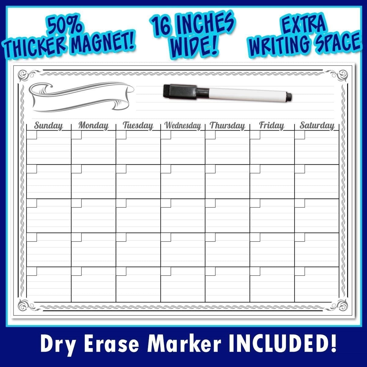 Smart Magnetic Dry Erase Calendar 1