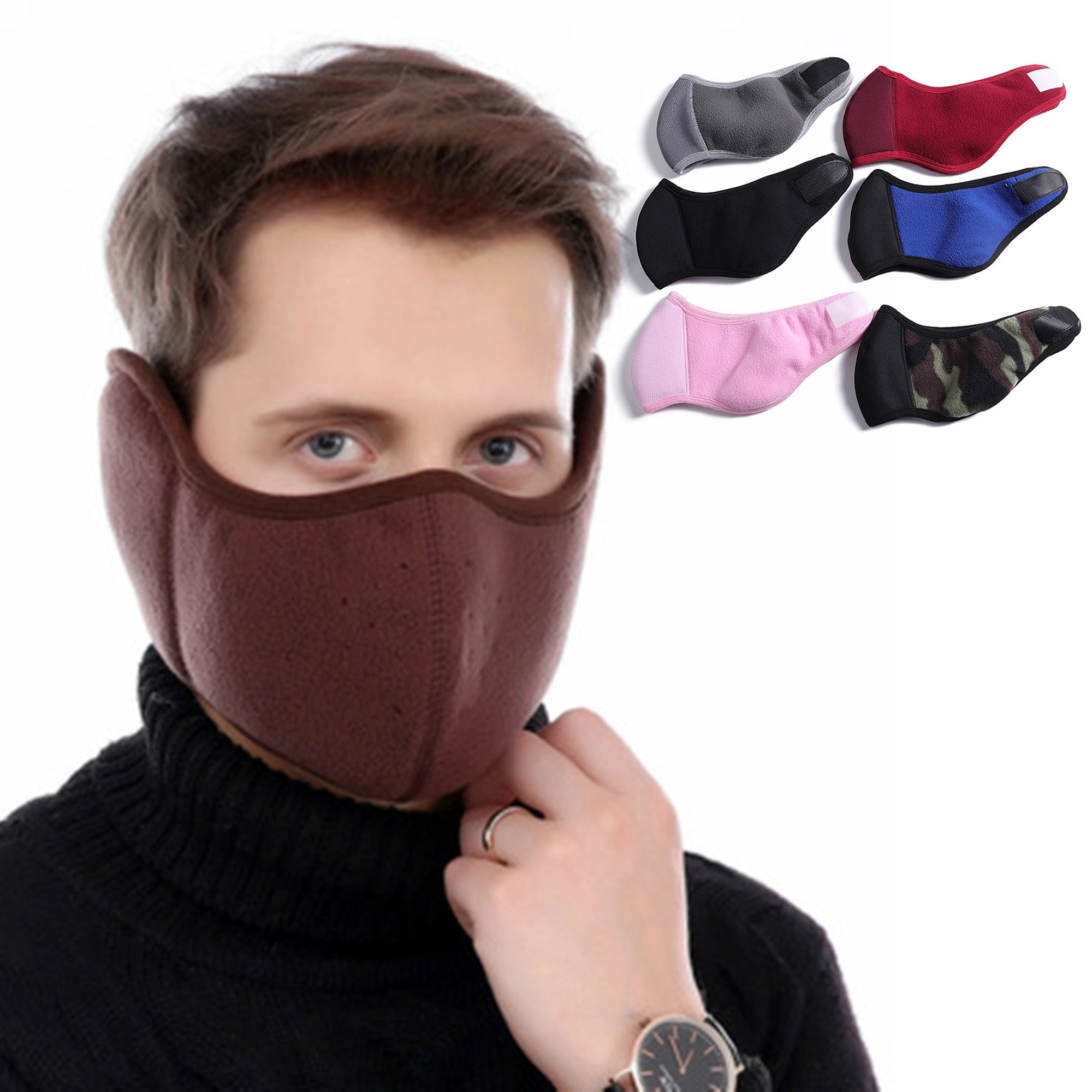 Cycling windproof and warm earmuffs face mask 2