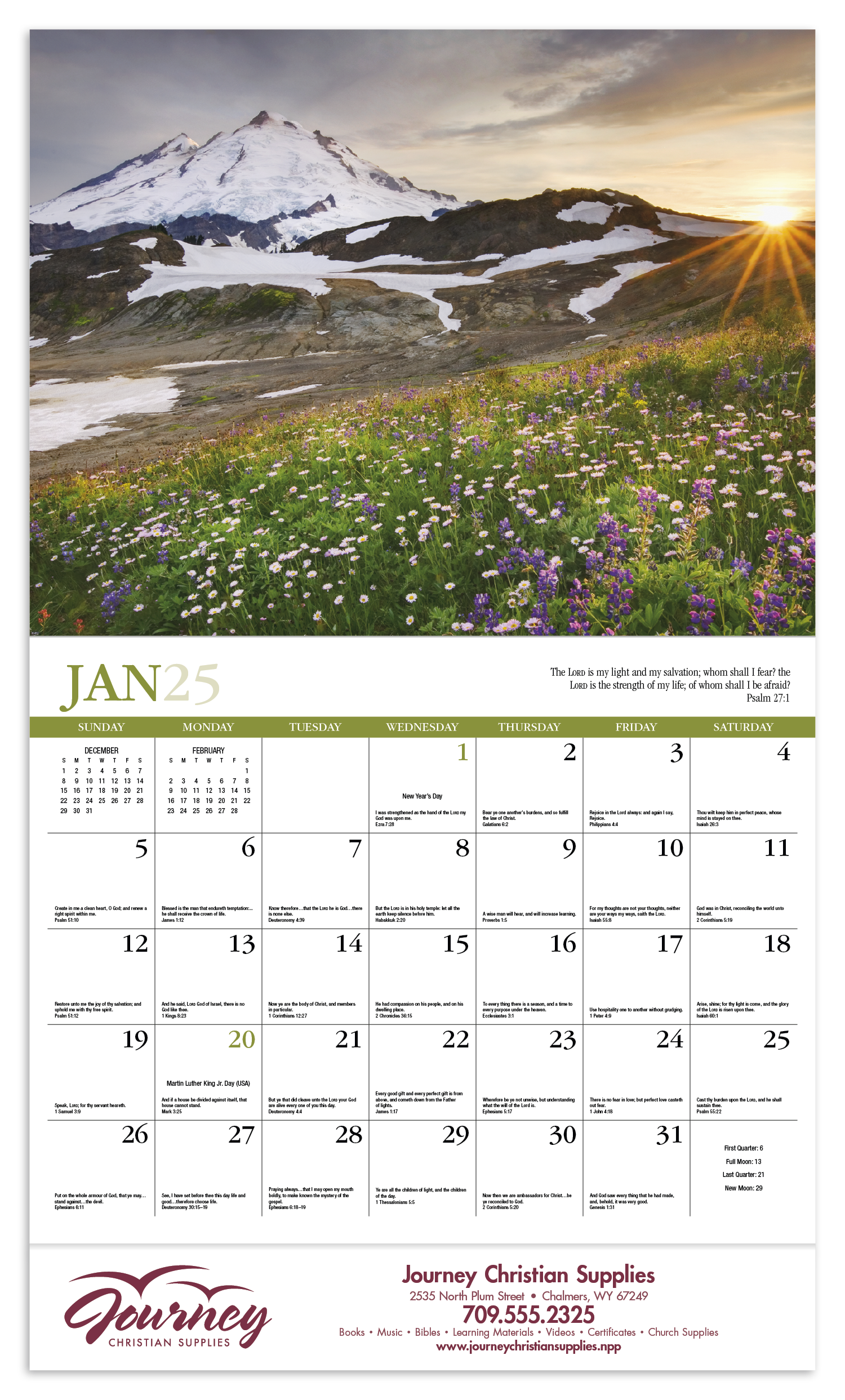 HotLine® Products Reflections (Non-Denominational) Appointment Calendar - Stapled 29