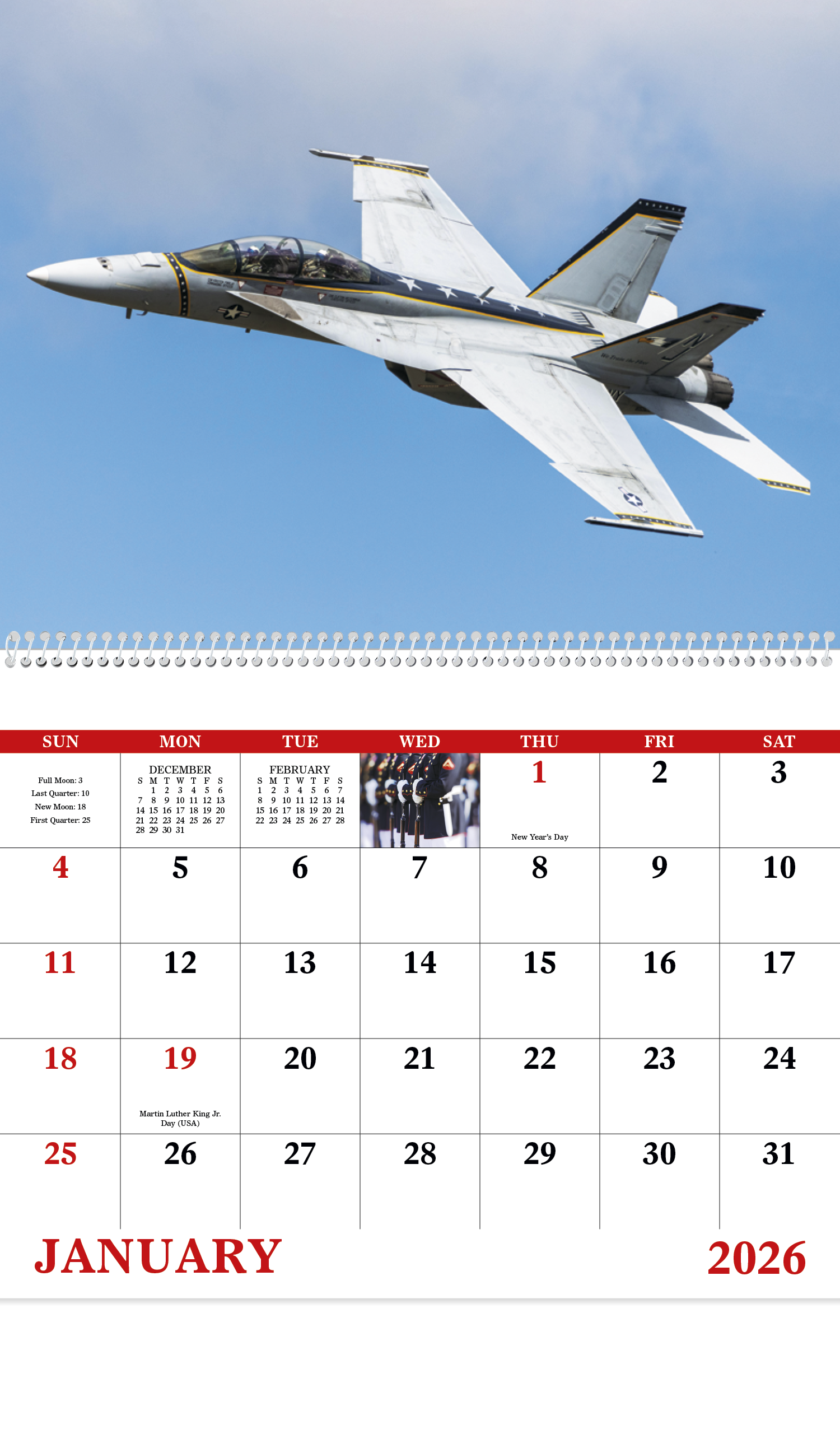 Good Value™ American Armed Forces - Spiral Calendar 3