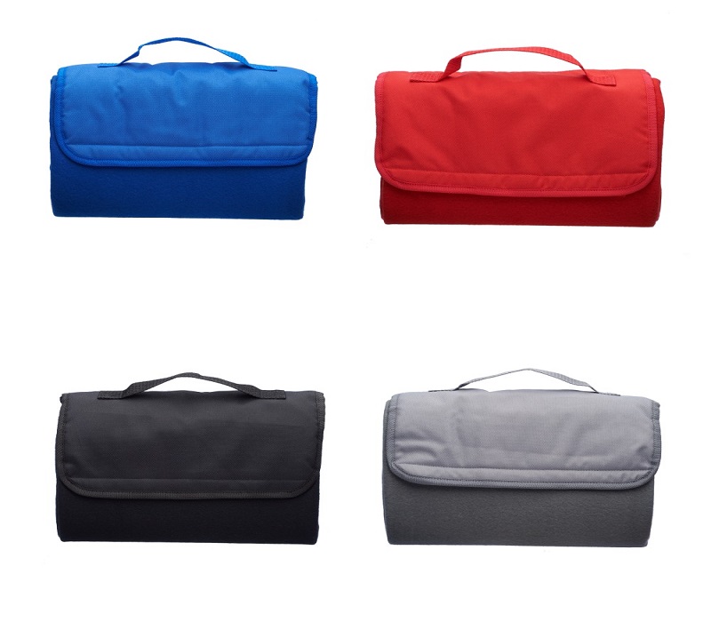 Roll Up Picnic Blanket with Easy Carry Handle 45" X 55" 4