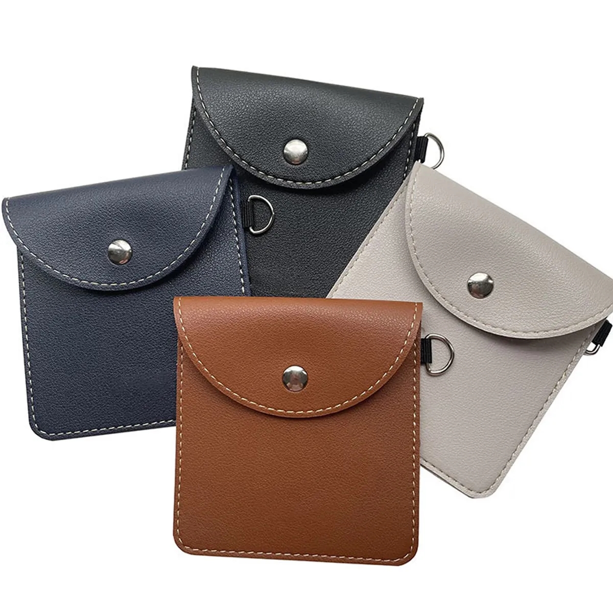 PU-Leather Ring Pouch Data Cable Storage Bag 3