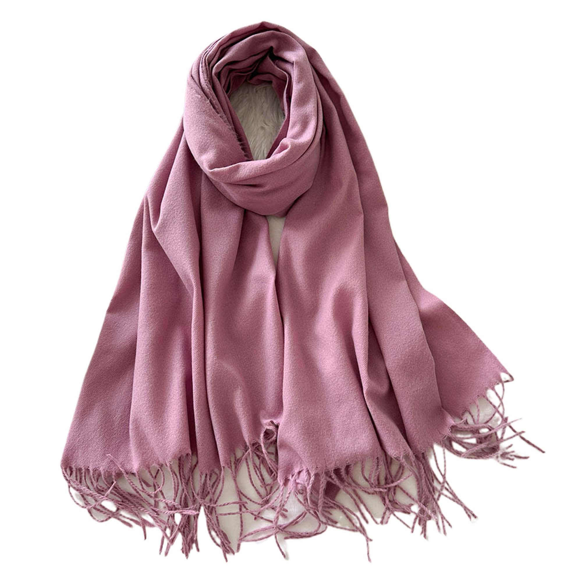 Winter Warm Solid Color Faux Cashmere Scarf 19