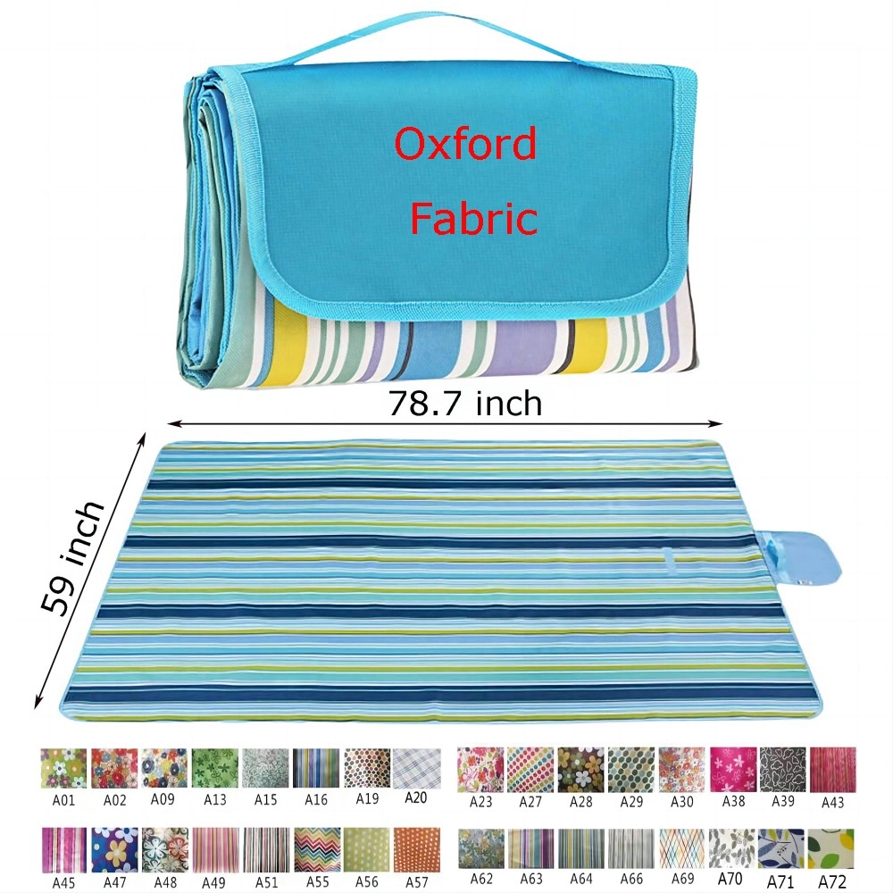 Large Size Outdoor Waterproof Picnic Blankets w/ Carry Strap 1