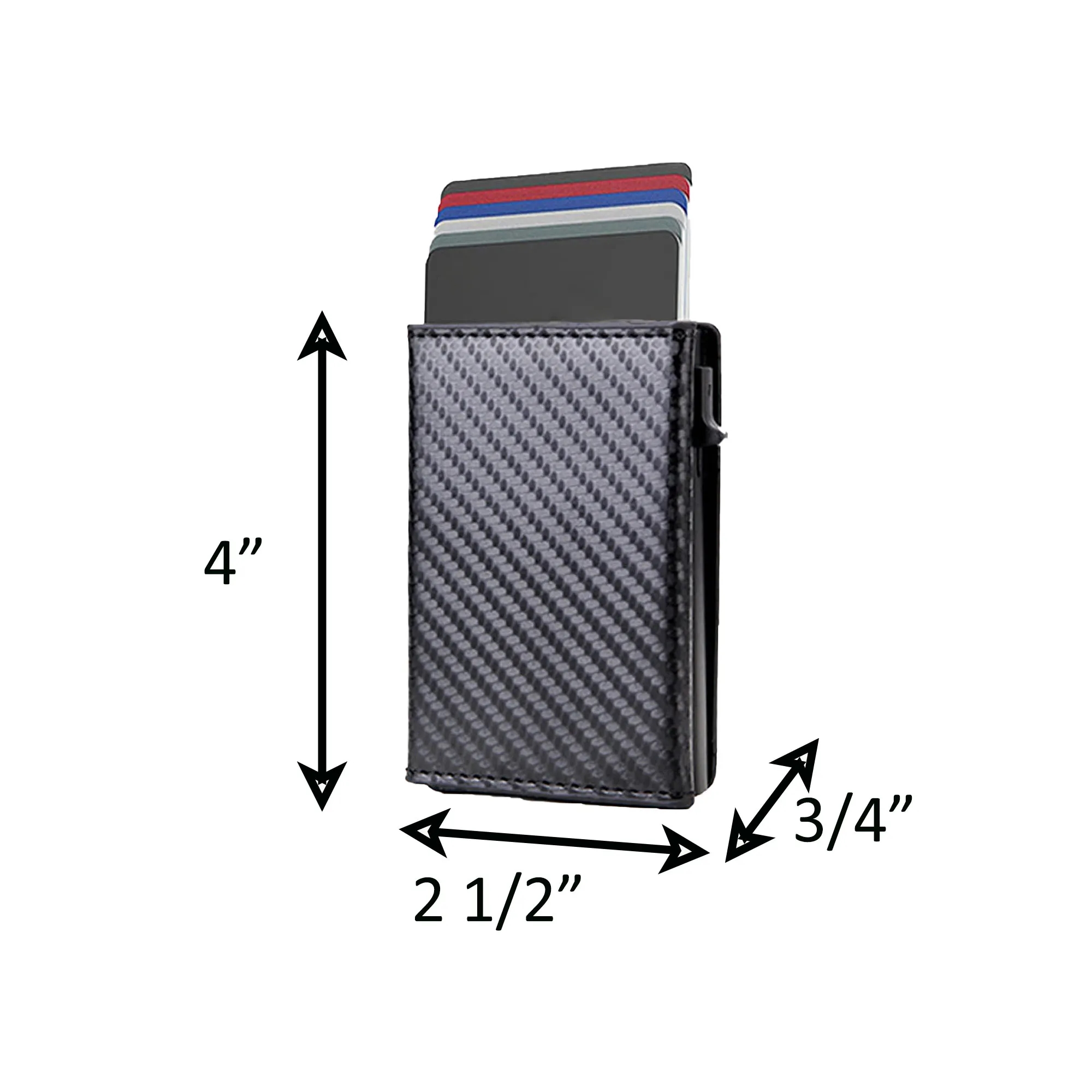 Carbon Fiber Id Credit Card Holder Women Wallet 4