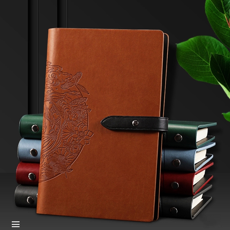 PU Leather A6 Business Travel Journal Binder Notebook 15