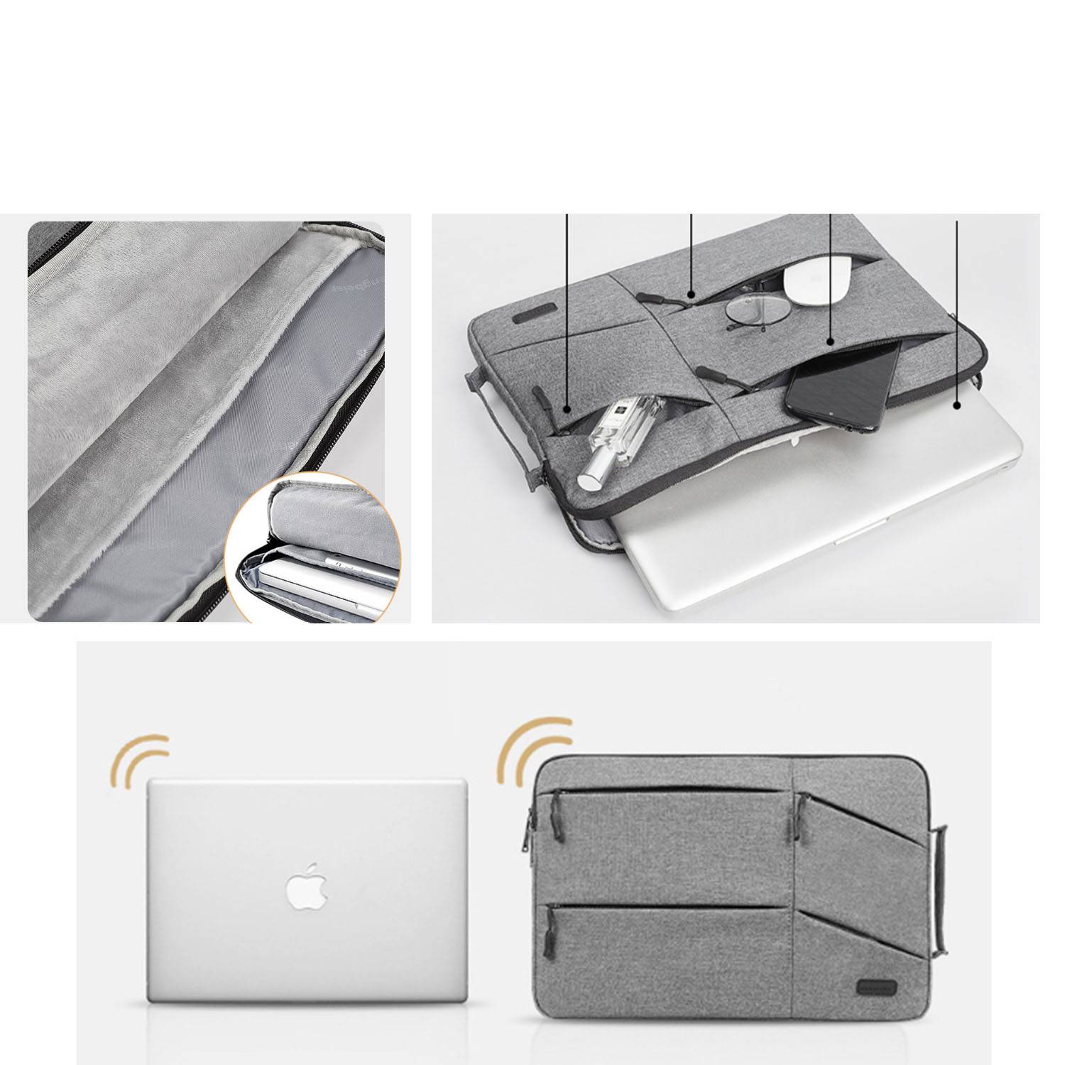 Nylon Muliti-pocket Universal Laptop Bag 2