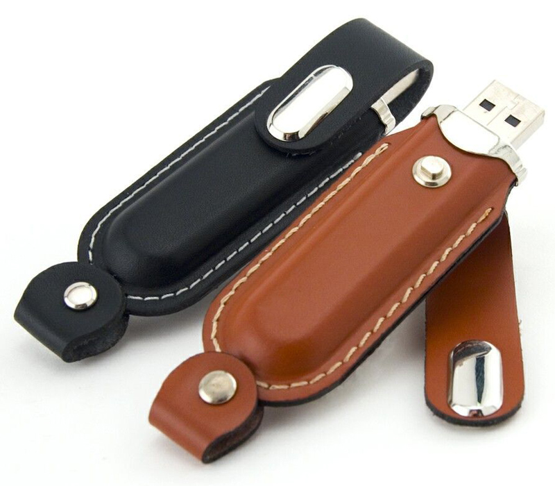 Leather Round Edged USB Flash Drive 2
