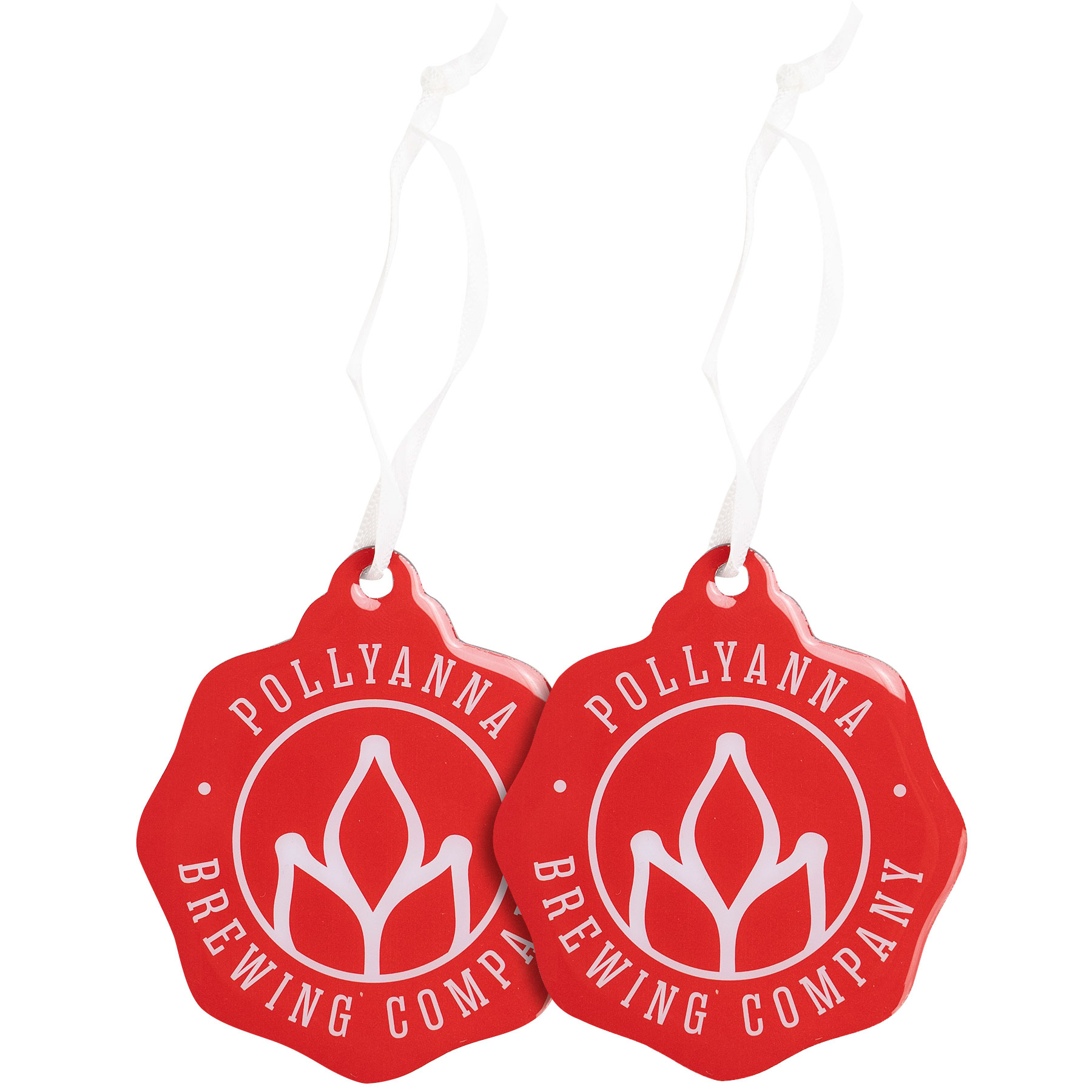 Offset Print Custom Ornament On Stainless Steel With Epoxy Dome: 2 sided 2" 4