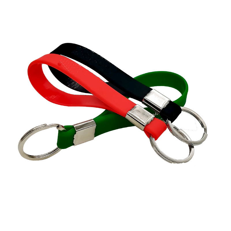Silicone Keychains Ring---8 x 0.5 x 0.08 inch 6