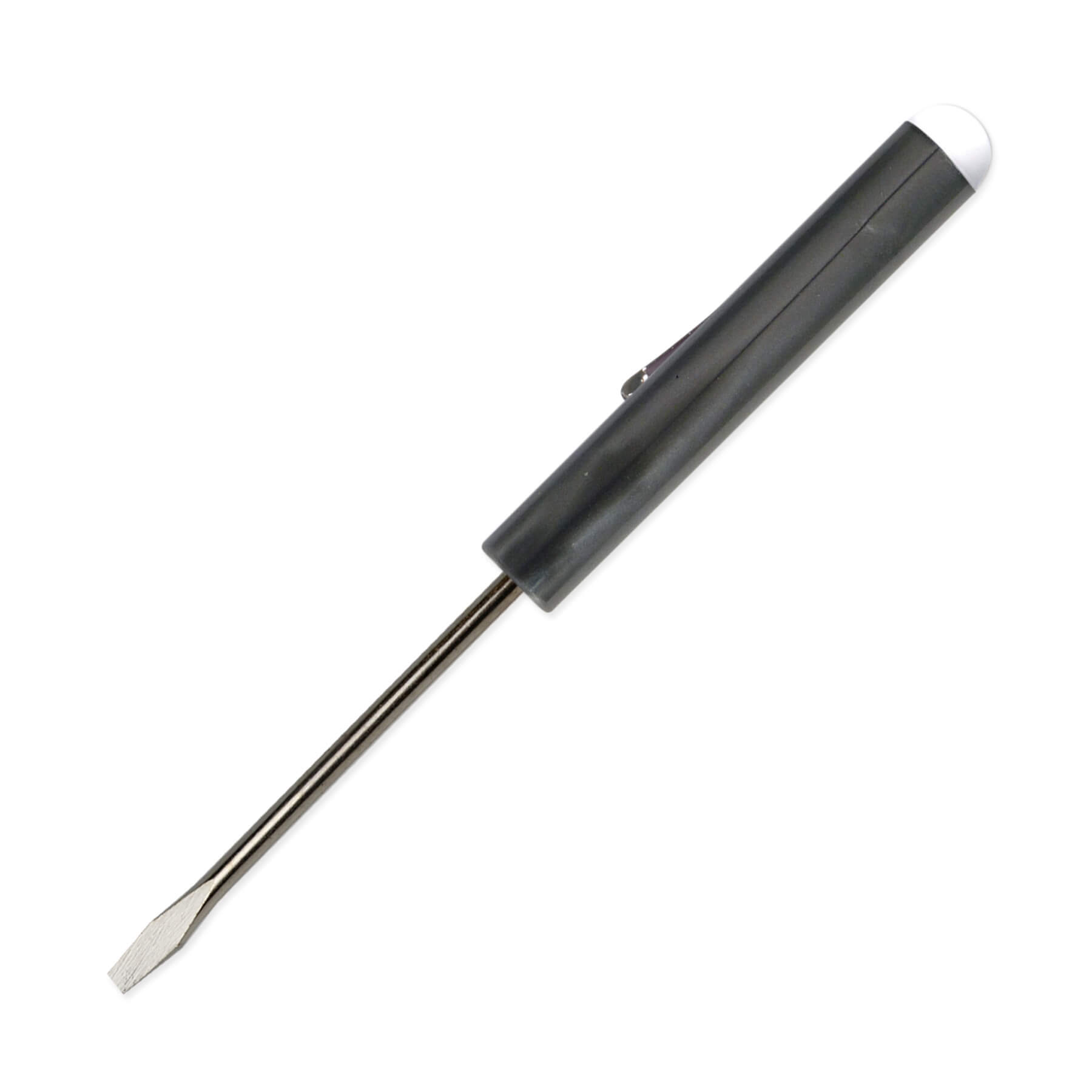 Pocket Screwdriver 1/8" Flat Tip Blade + Button Top 26