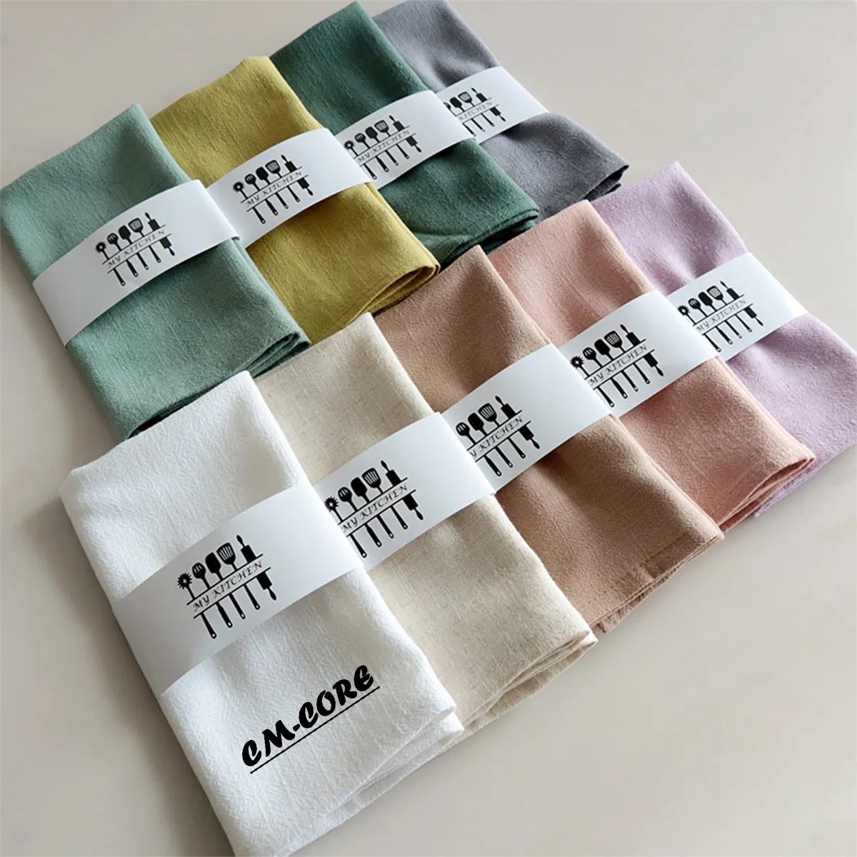 Fringe Linen Dinner Napkins 3
