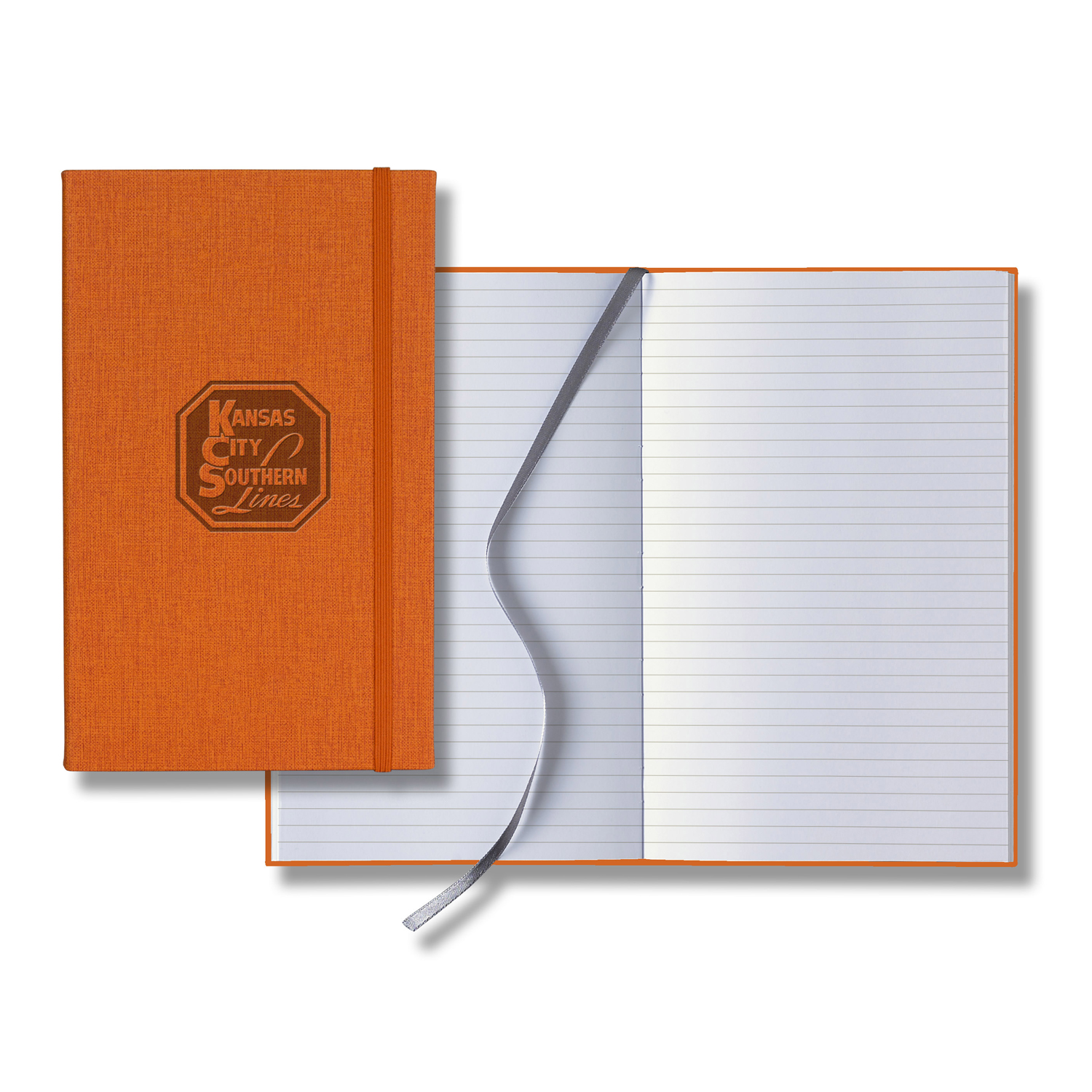 Castelli Linen Banded Medio Lined White Page Journal 5