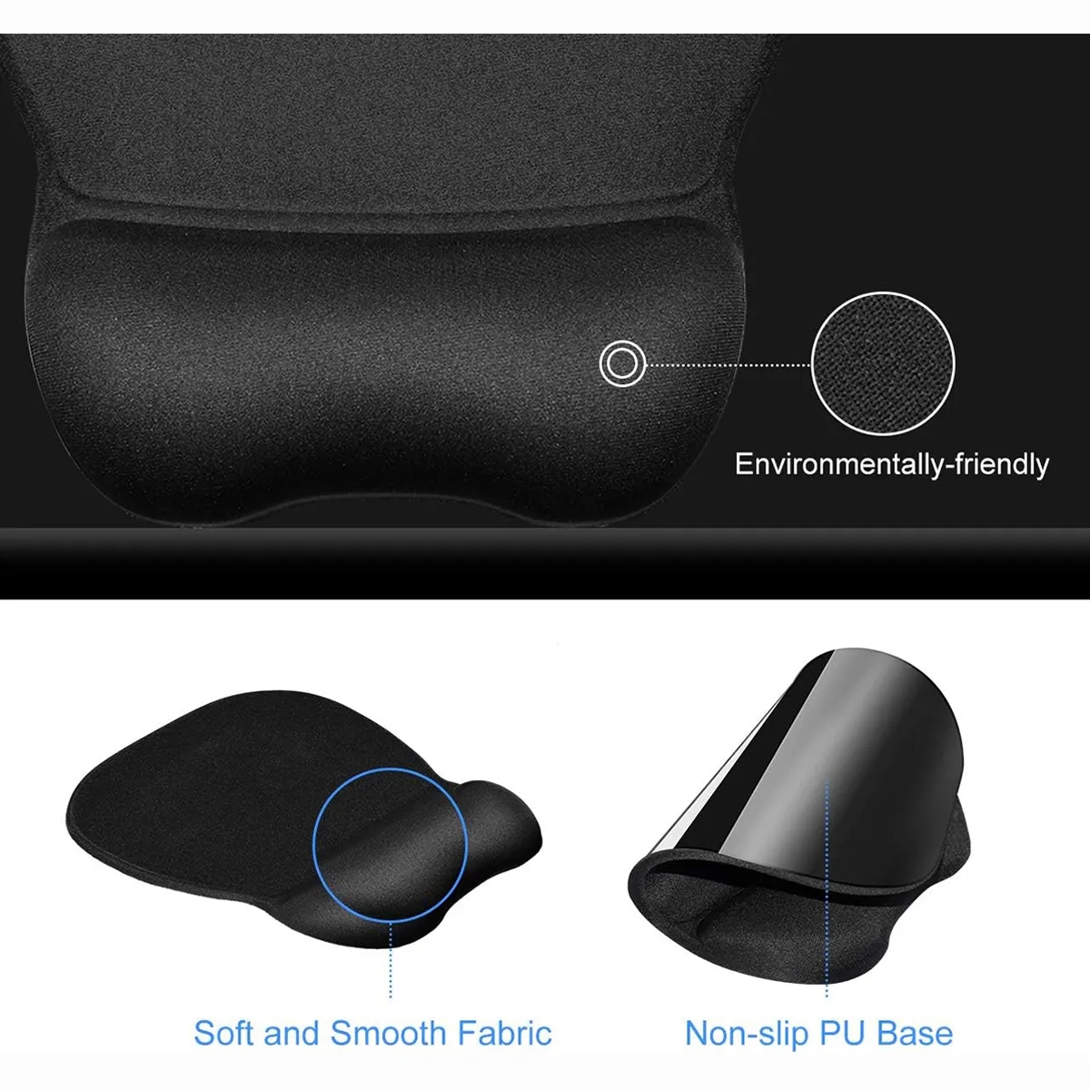 Custom Durable Ergonomic Wrist Rest Comfortable Mousepad 4