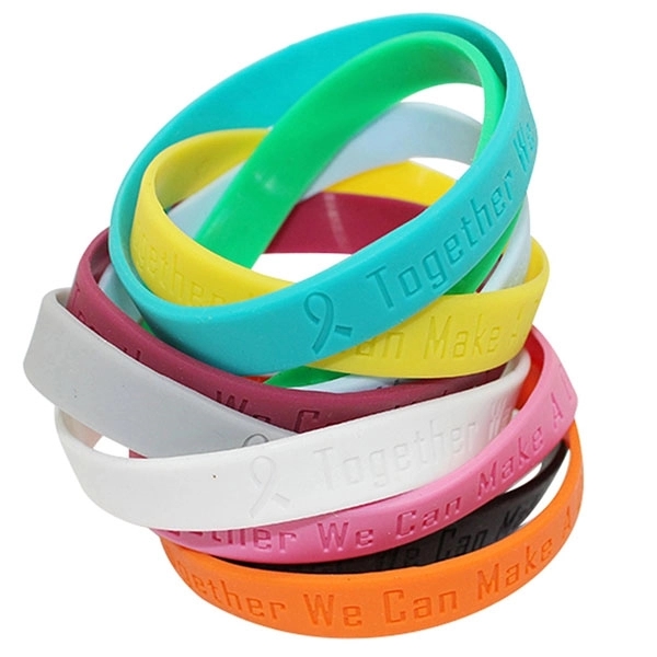 Debossed Silicone Wrist Bands 6