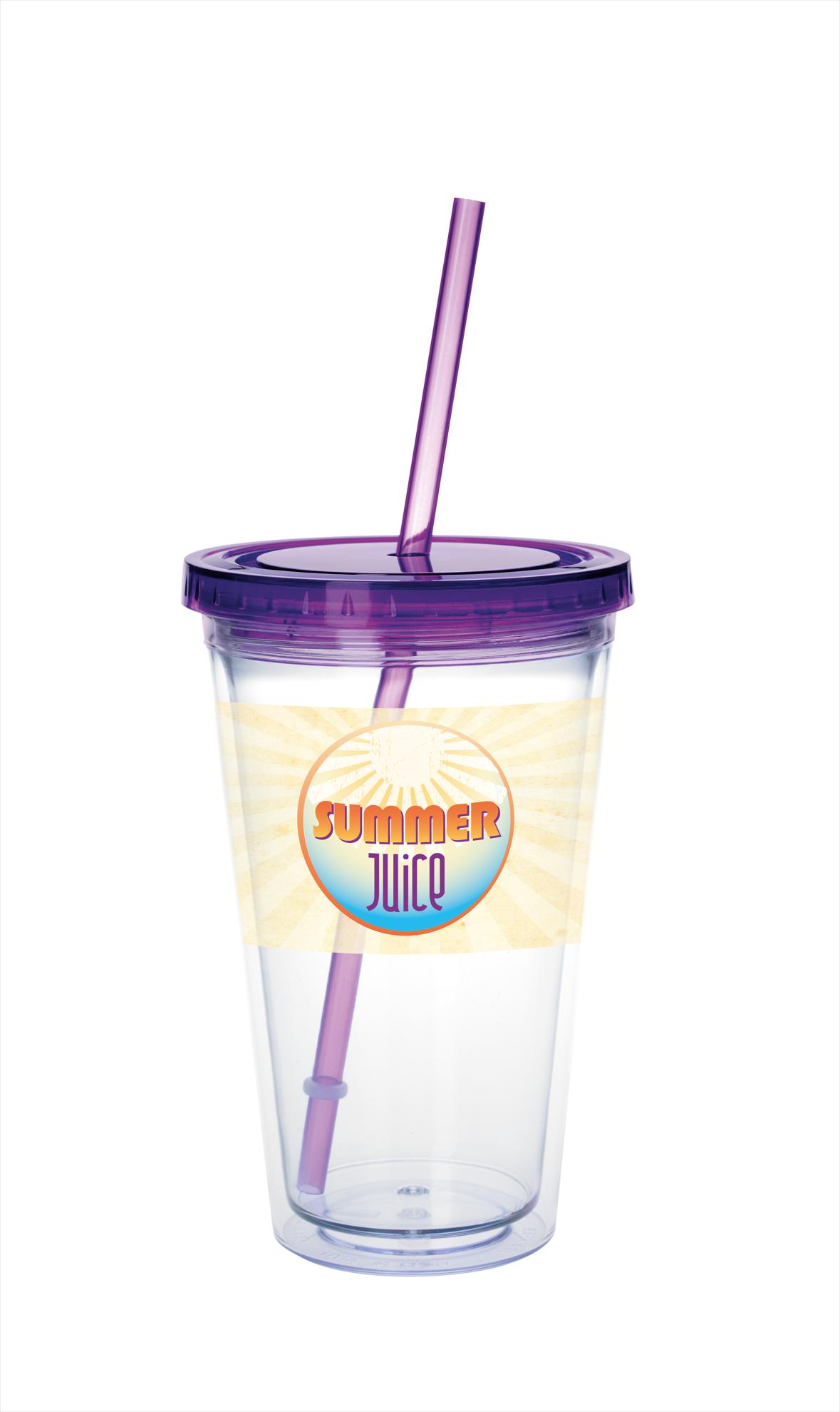 Good Value™ Clear Tumbler with Colored Lid - 18 oz. 32