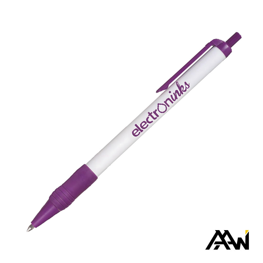 Value Slim Grip Pen w/Glossy Barrel & Matte Colored Trim 20