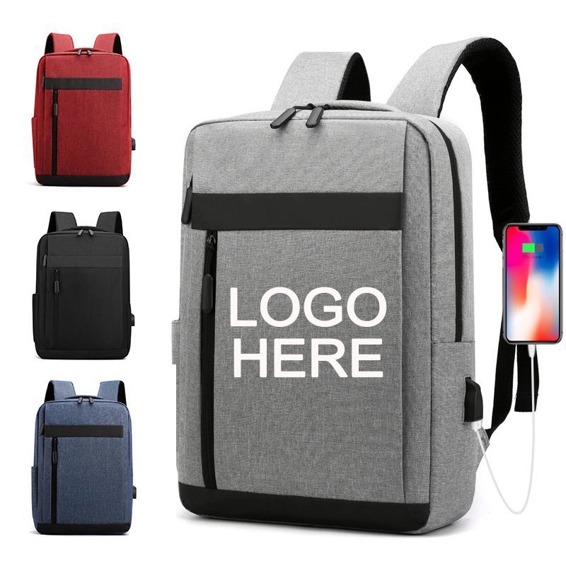 Large Capacity College School Bag with USB Charging Port 2
