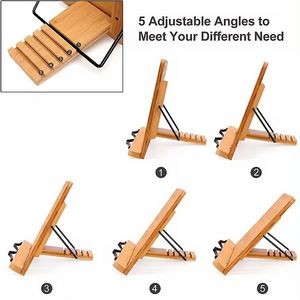 Adjustable Bamboo Book Stand 3