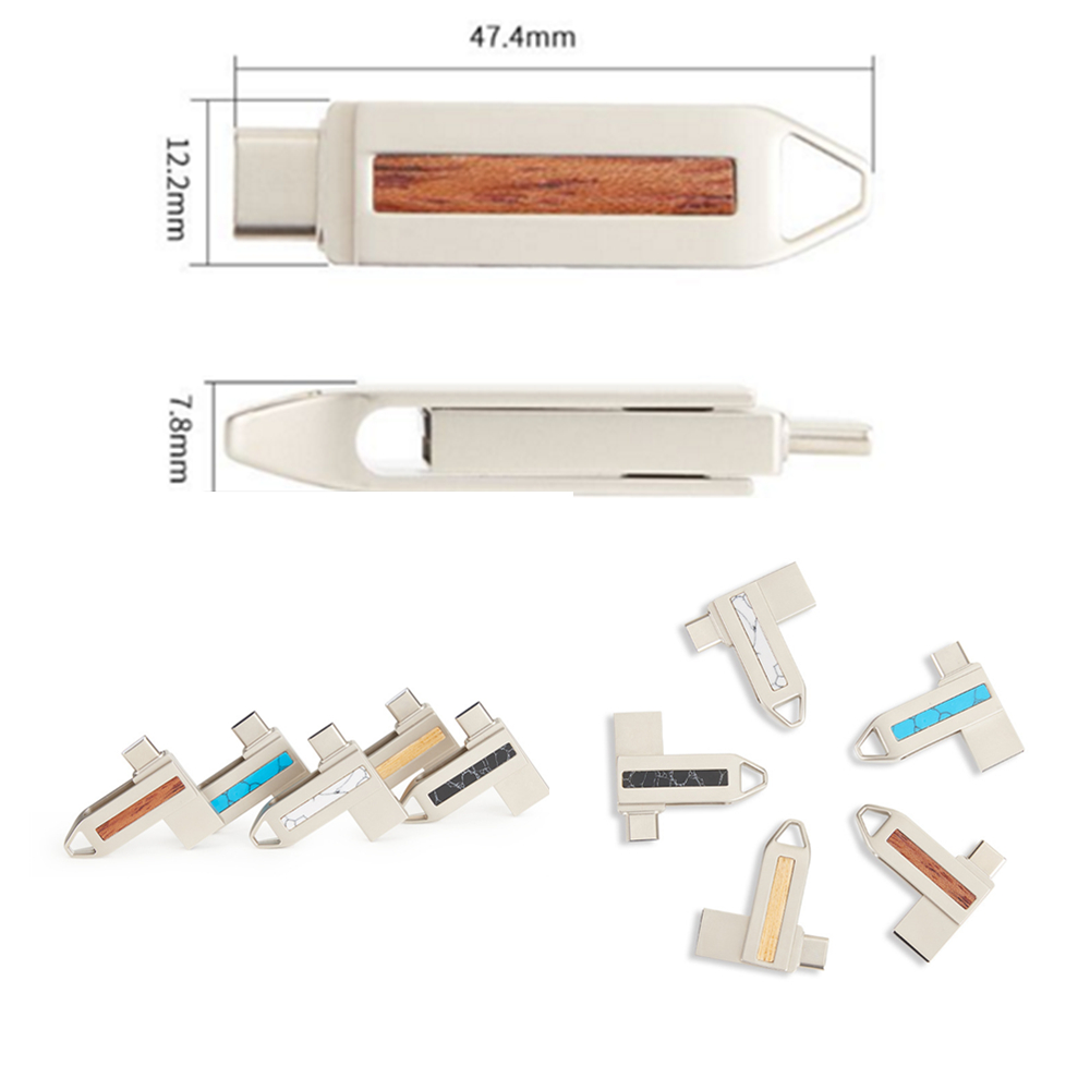 Wooden/Metal Swivel USB Flash Drive2.0 6