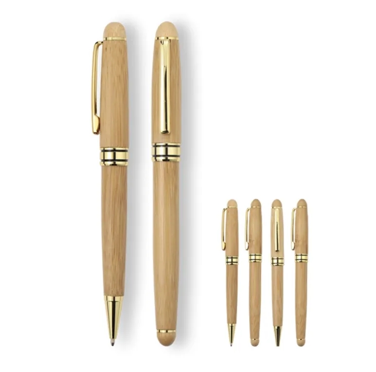 Bamboo Pen Gift Set with Wooden Case 3