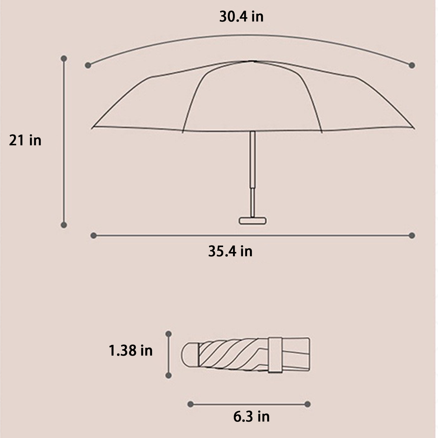 Folding Mini Pocket Sun Umbrella 2